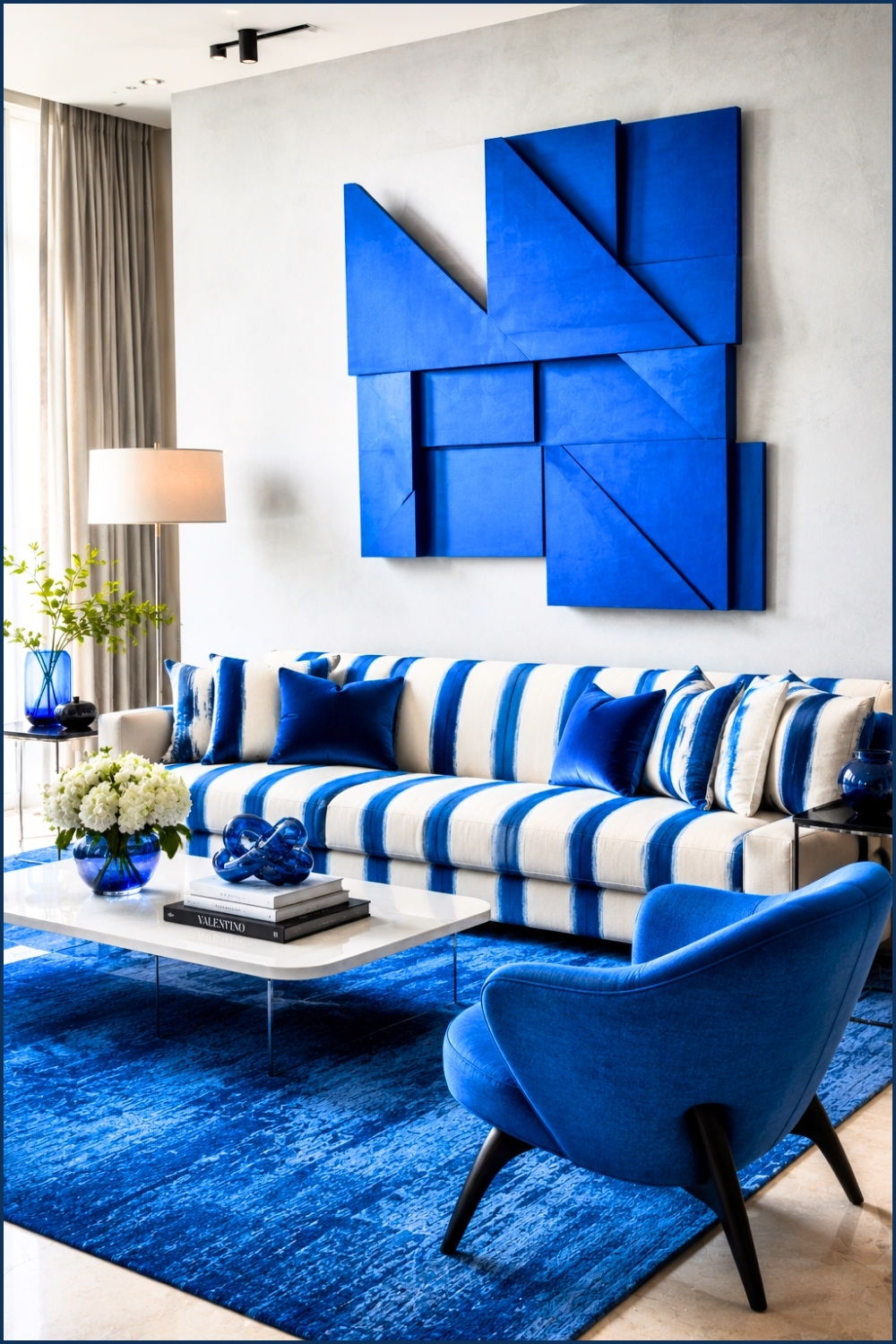 Contemporary Gray and Electric Blue Pop