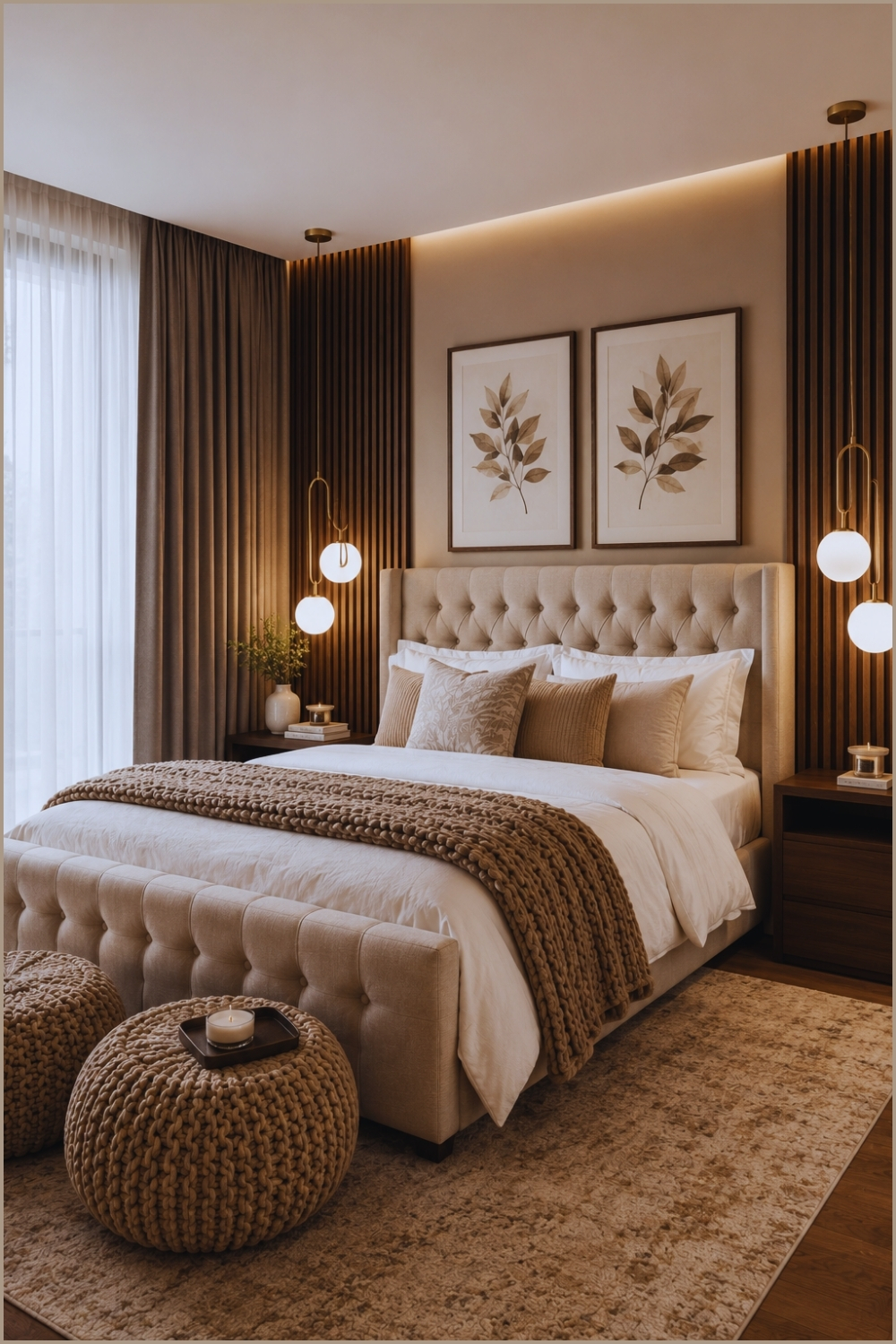 Contemporary Wood Panel Bedroom