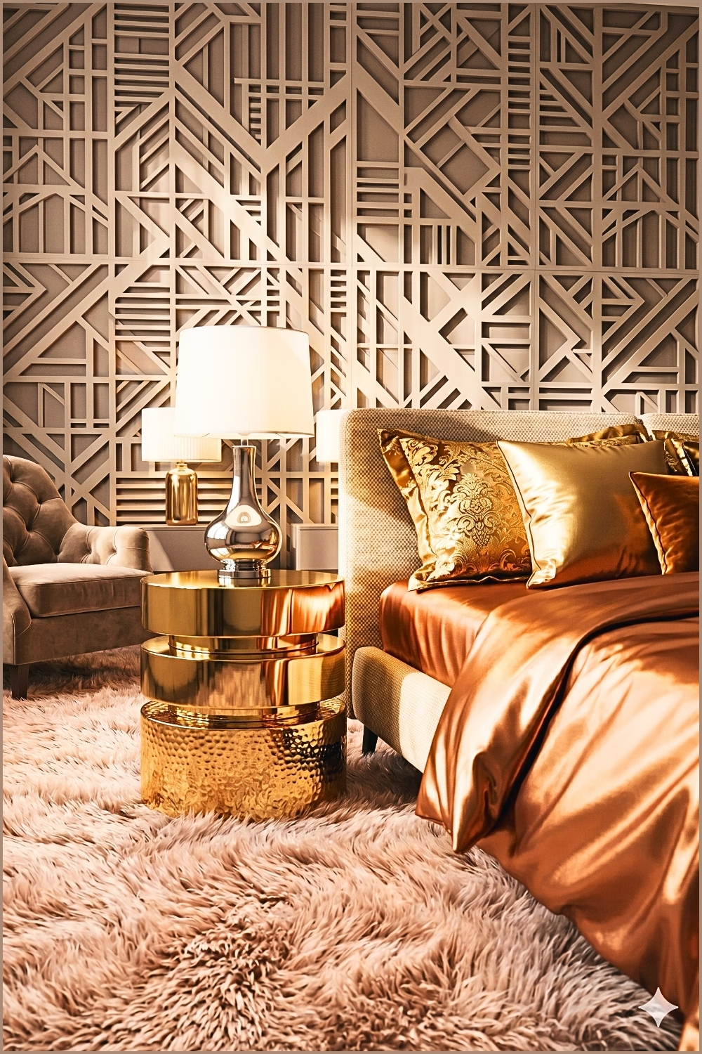 Copper Silk and Stacked Gold