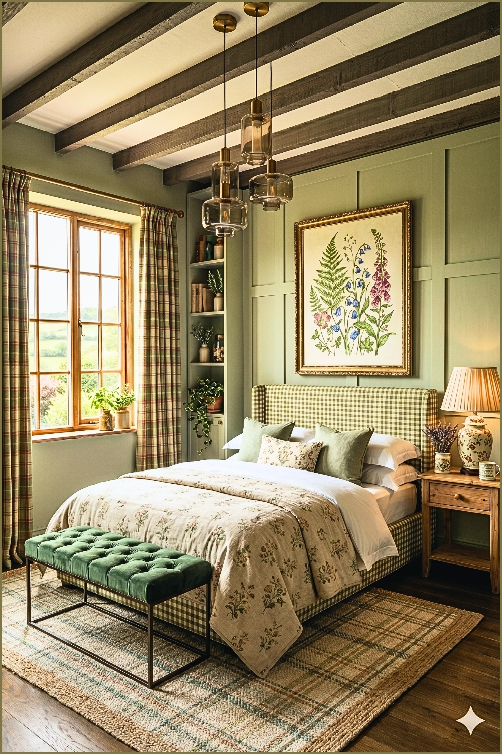 Country Chic Sage Bedroom