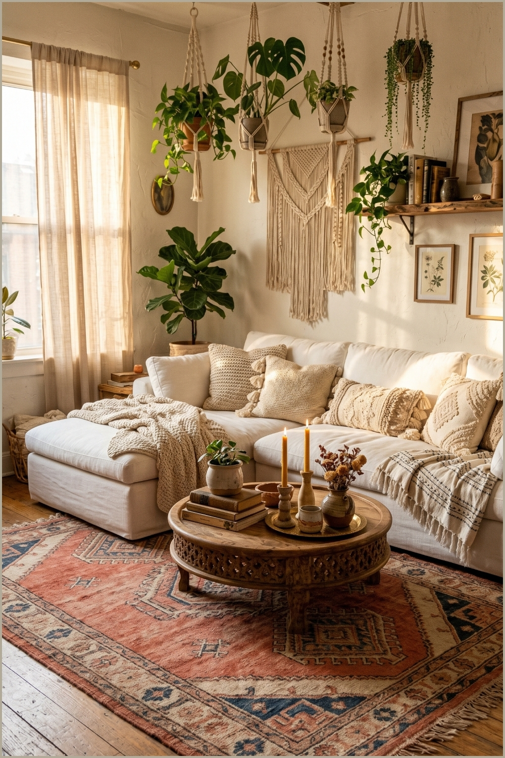 Cozy Bohemian Vintage Rug