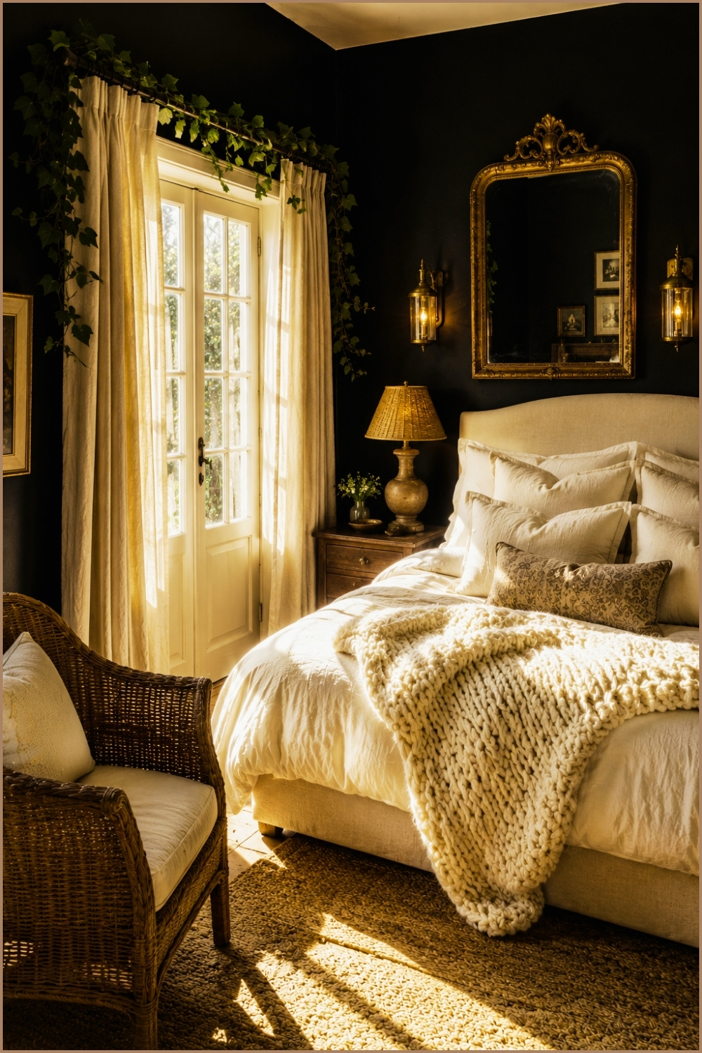 Cozy Dark-Walled Nook