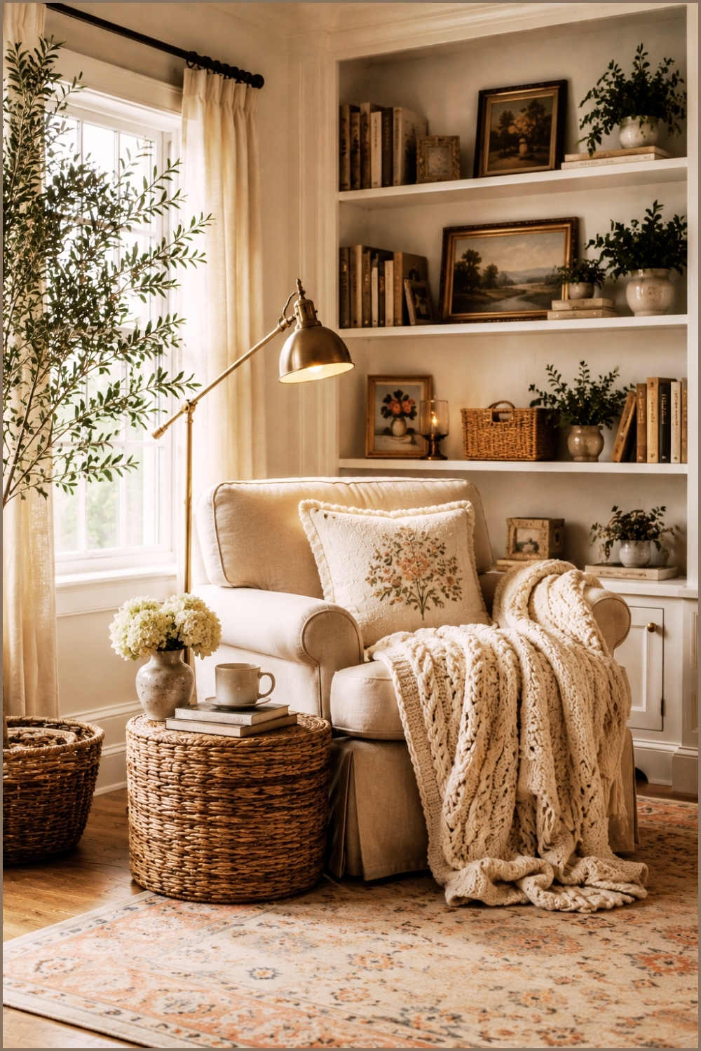 Cozy Farmhouse Reading Nook