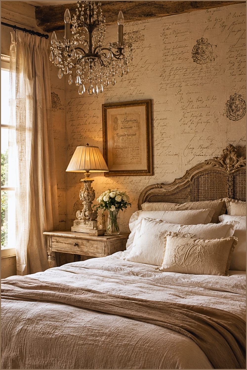 Cozy French Vintage Bedroom Corner