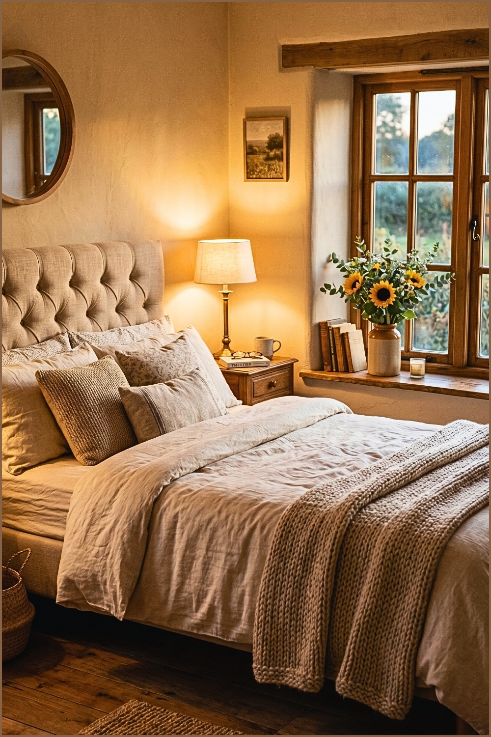 Cozy Neutral Cottage Bedroom