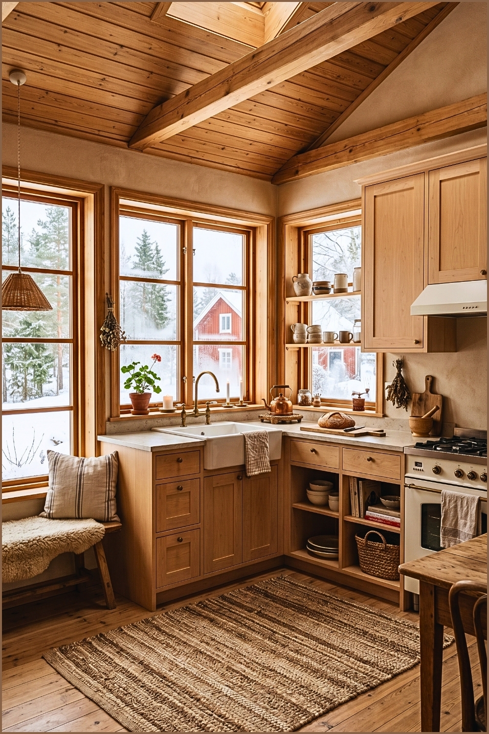 Cozy Nordic Cottage Kitchen