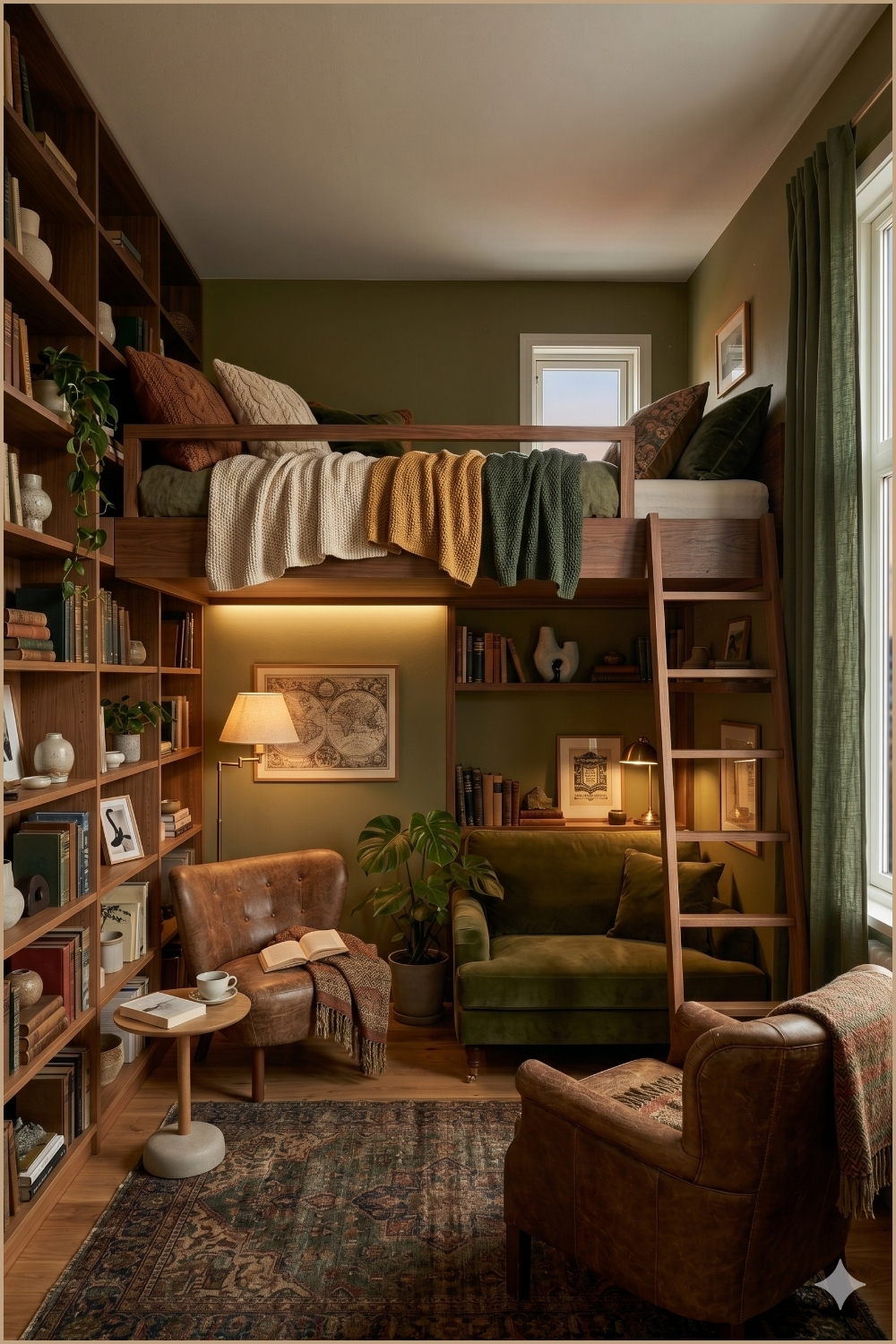Cozy Reading Nook Loft Bedroom