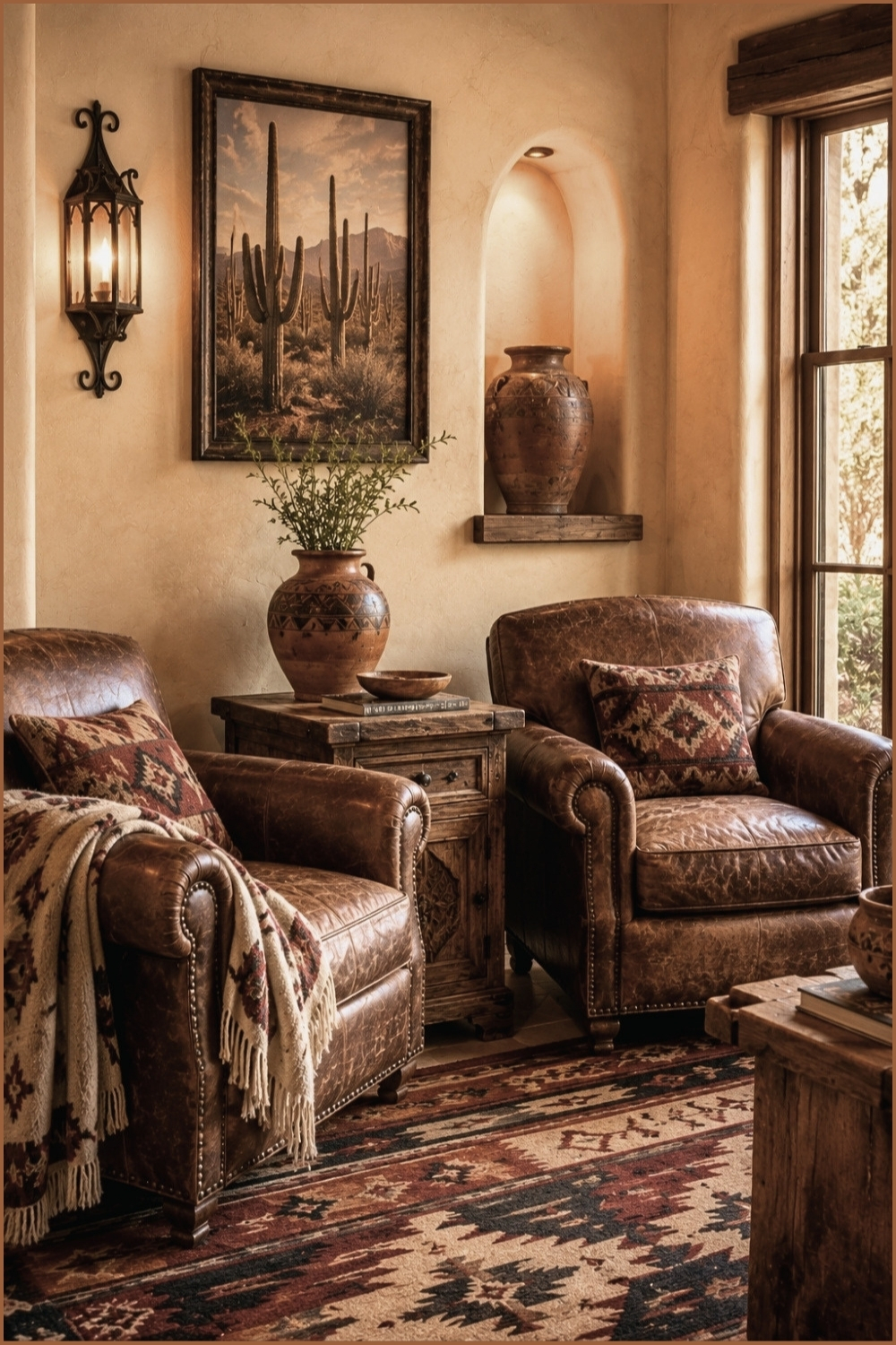 Cozy Southwestern Reading Nook