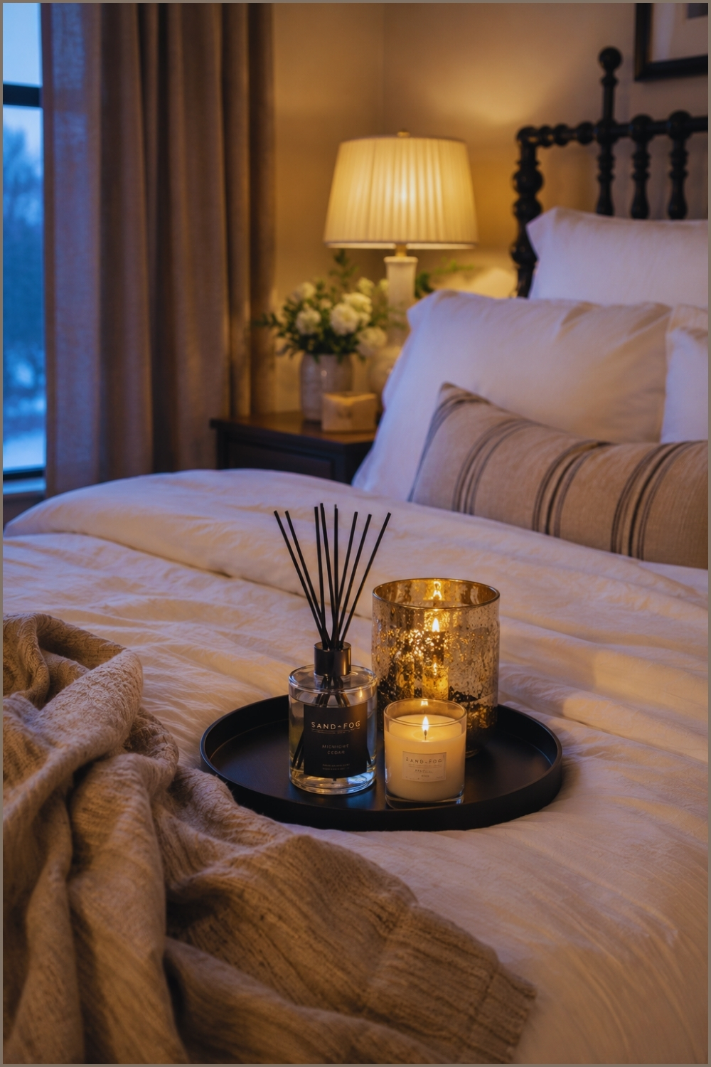 Cozy Spa Tray Bedroom Detail