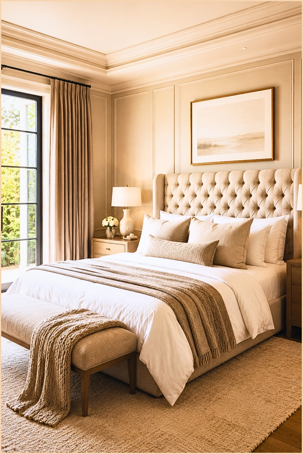 Cozy Tufted Headboard Bedroom