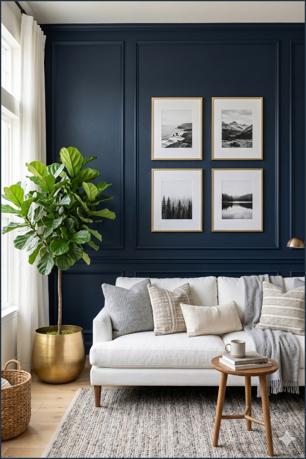 Dark Blue Wall Design