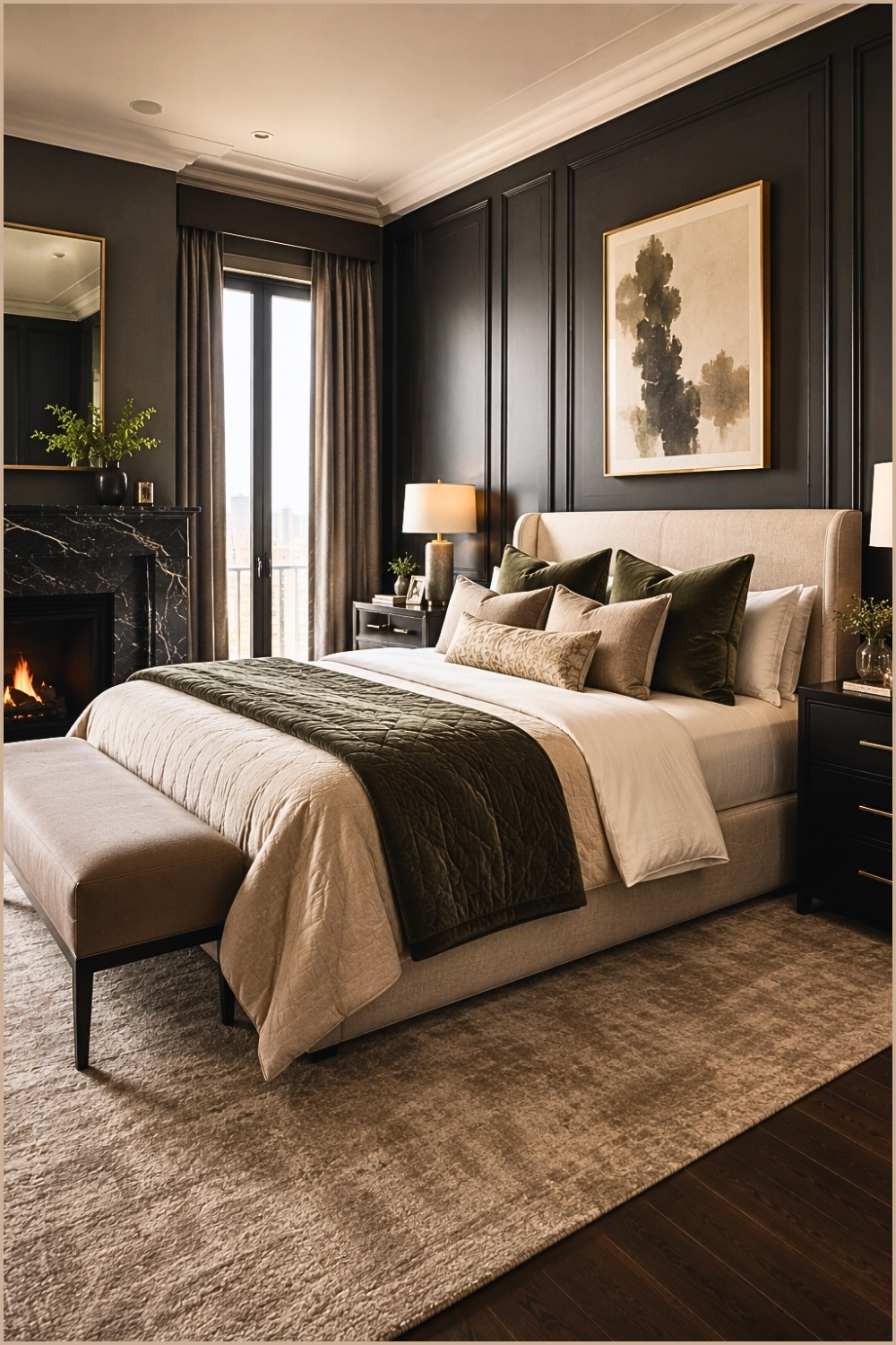 Dark Contemporary Luxury Bedroom