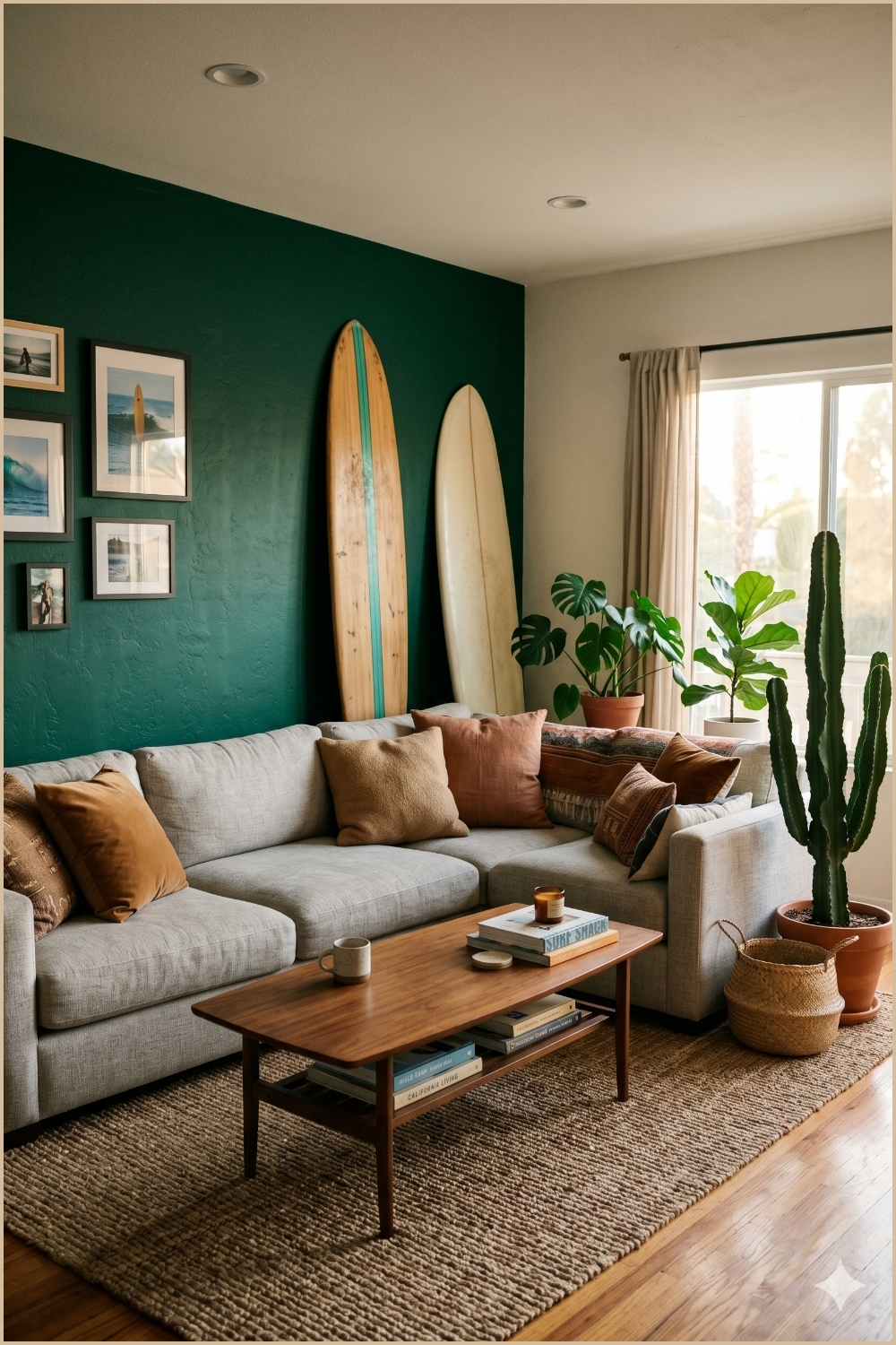 Dark Green Cozy Modern Lounge