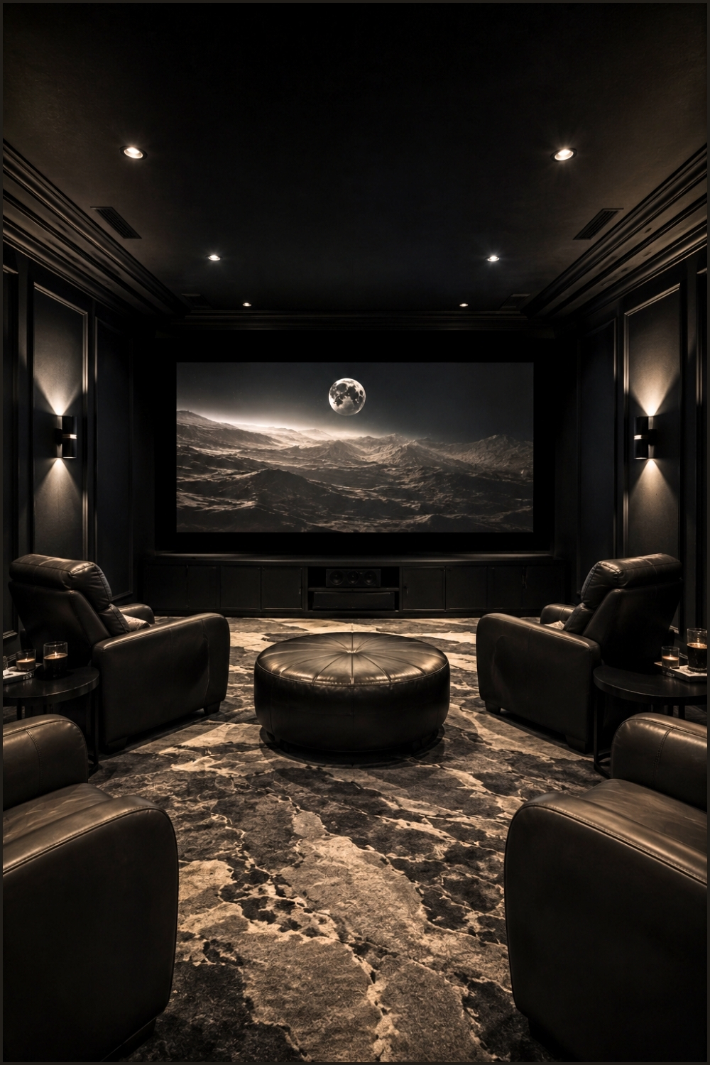 Dark Wall Paint Cinema Lounge