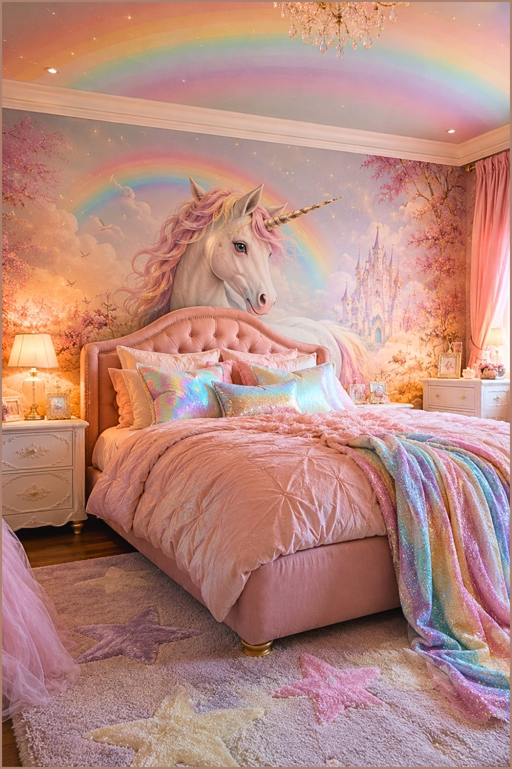 Dreamy Unicorn Rainbow Bedroom
