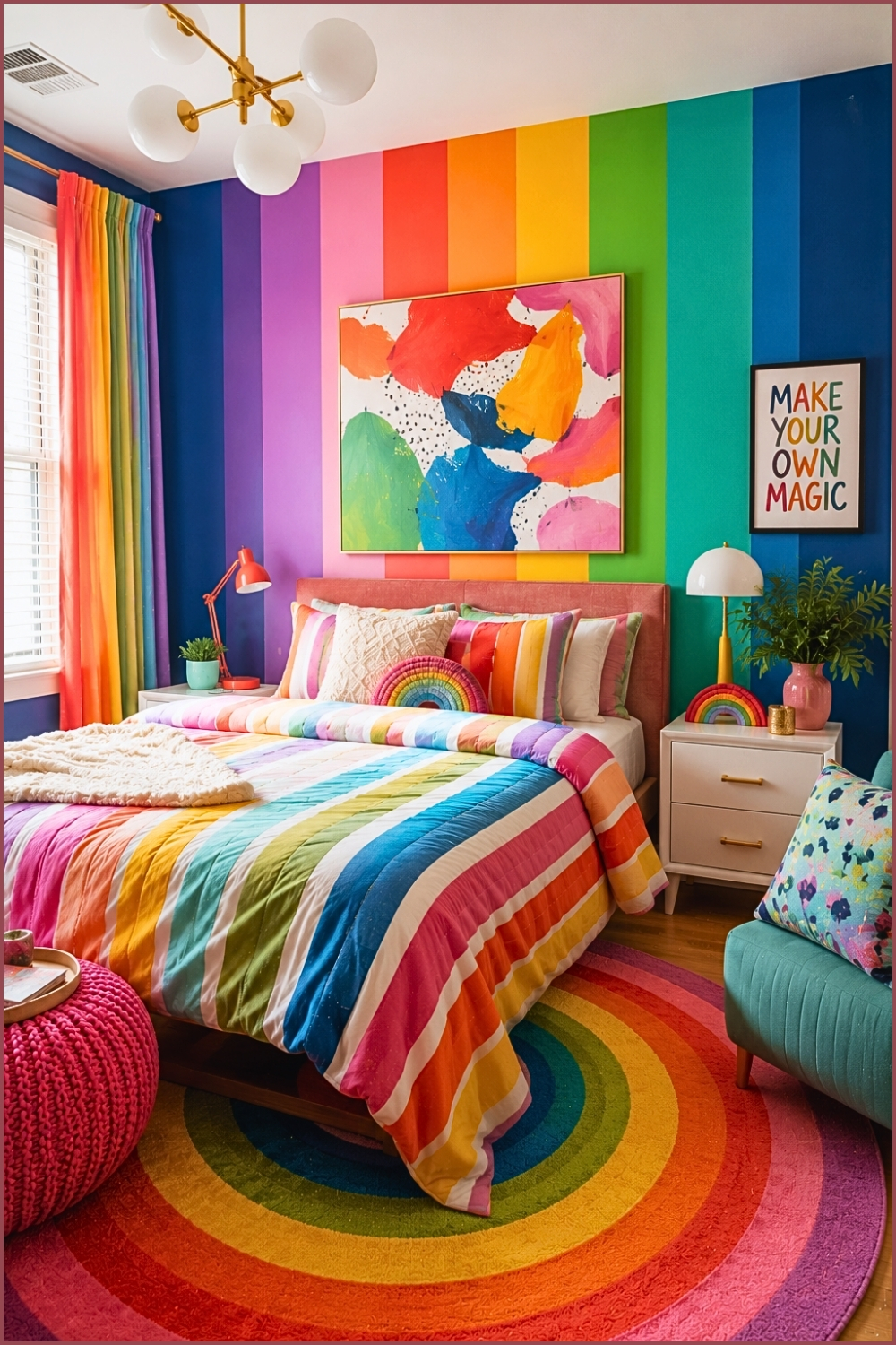 Dynamic Color Dreams Bedroom