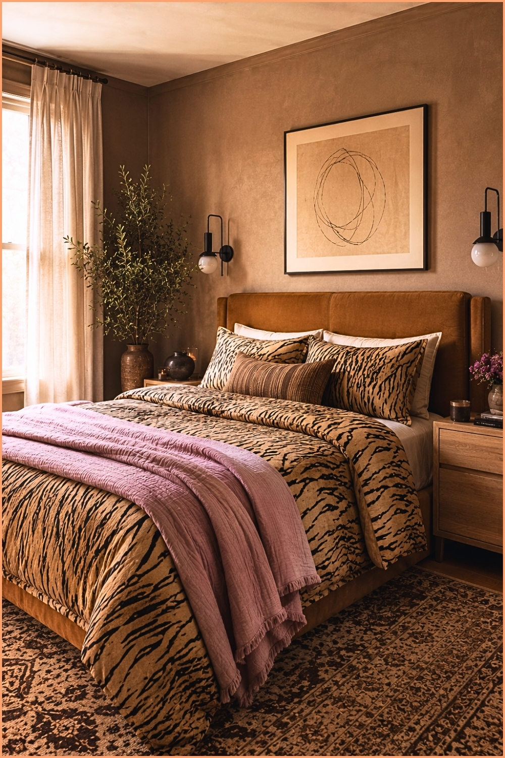 Earth Tone Artistic Bedroom