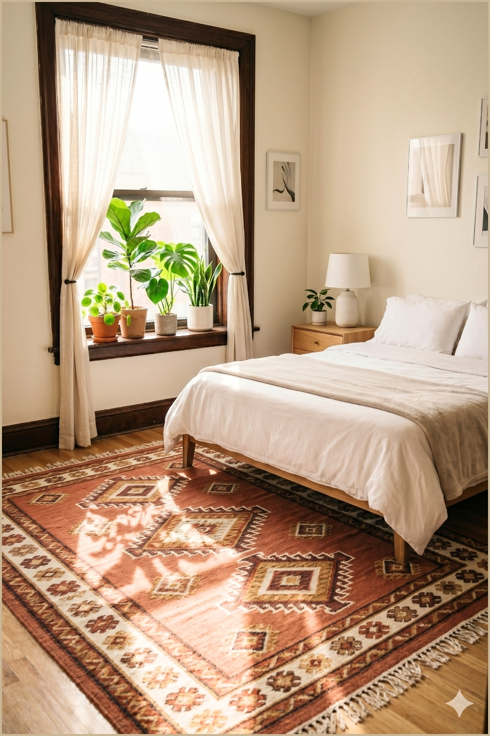 Earth Tone Southwestern Bedroom Rug