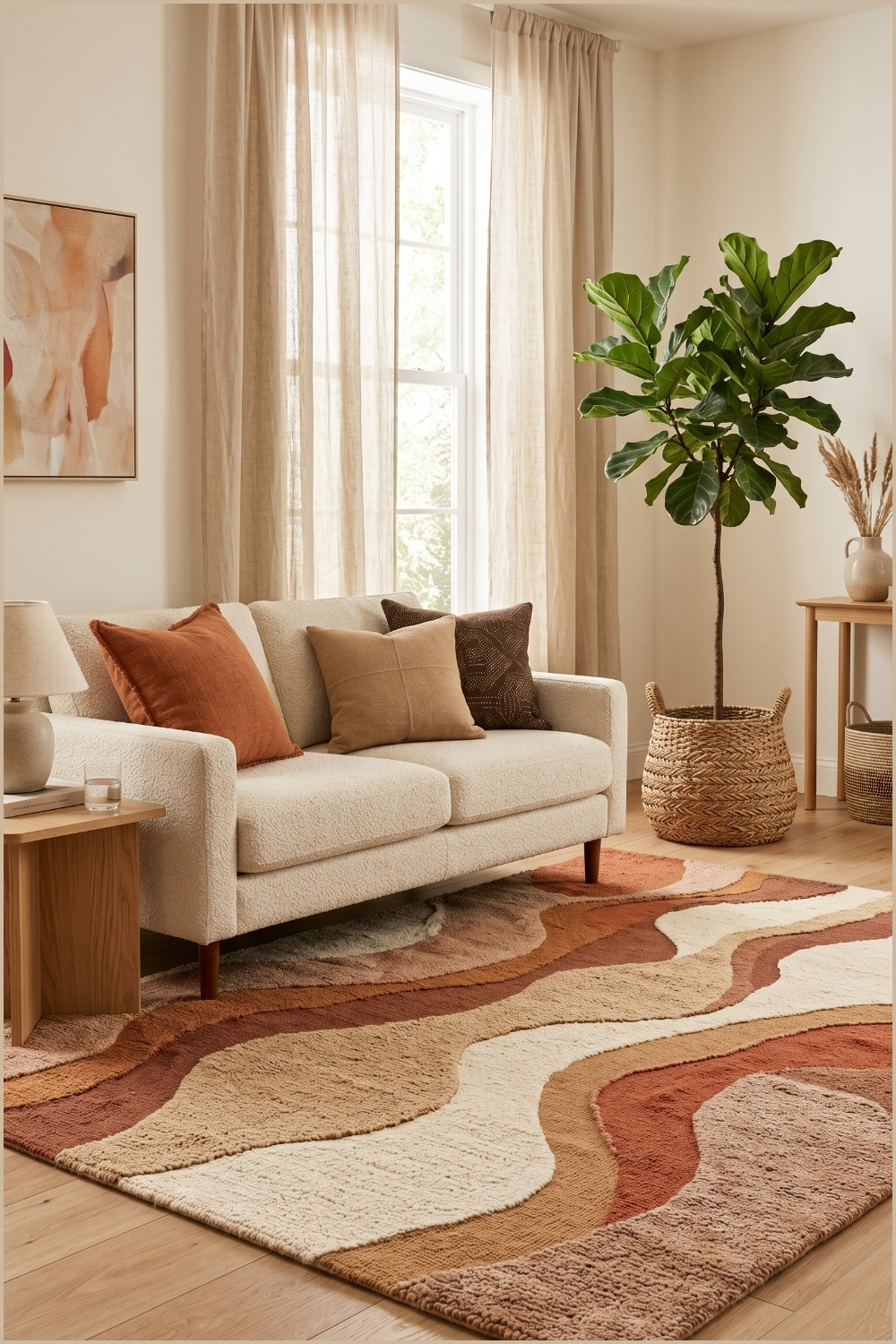 Earth-Toned Modern Abstract Rug