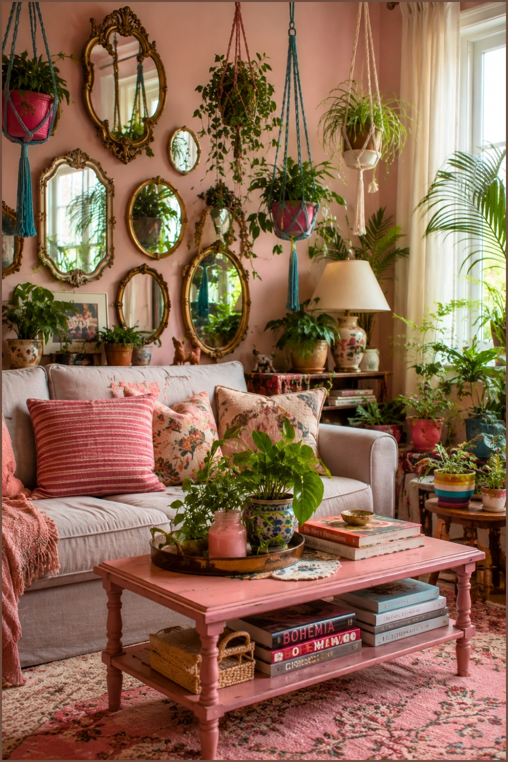 Eclectic Garden Wall with Retro Charm