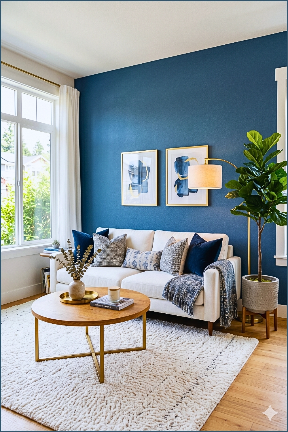 Elegant Airforce Blue Bedroom