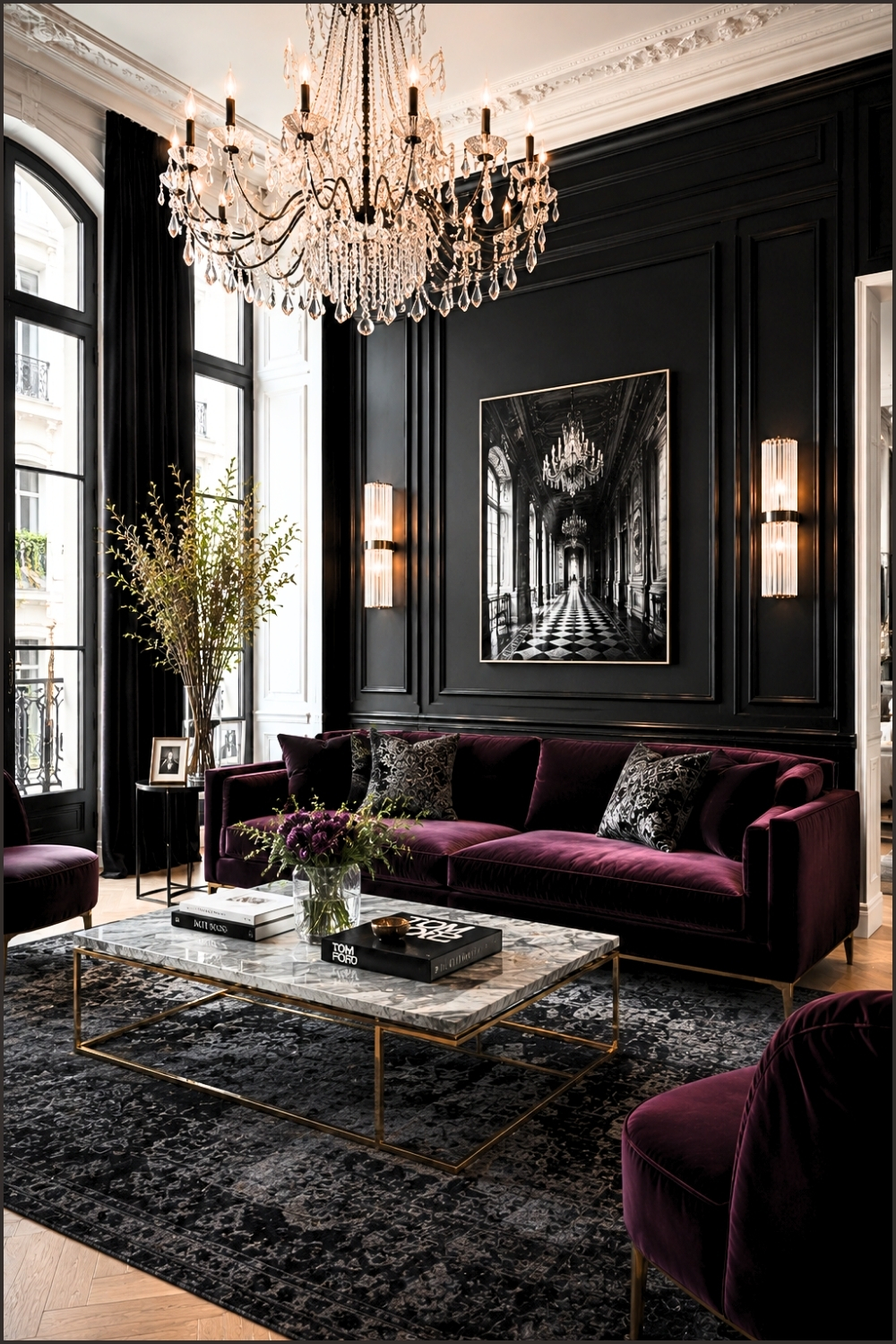 Elegant Black And White Luxury Lounge