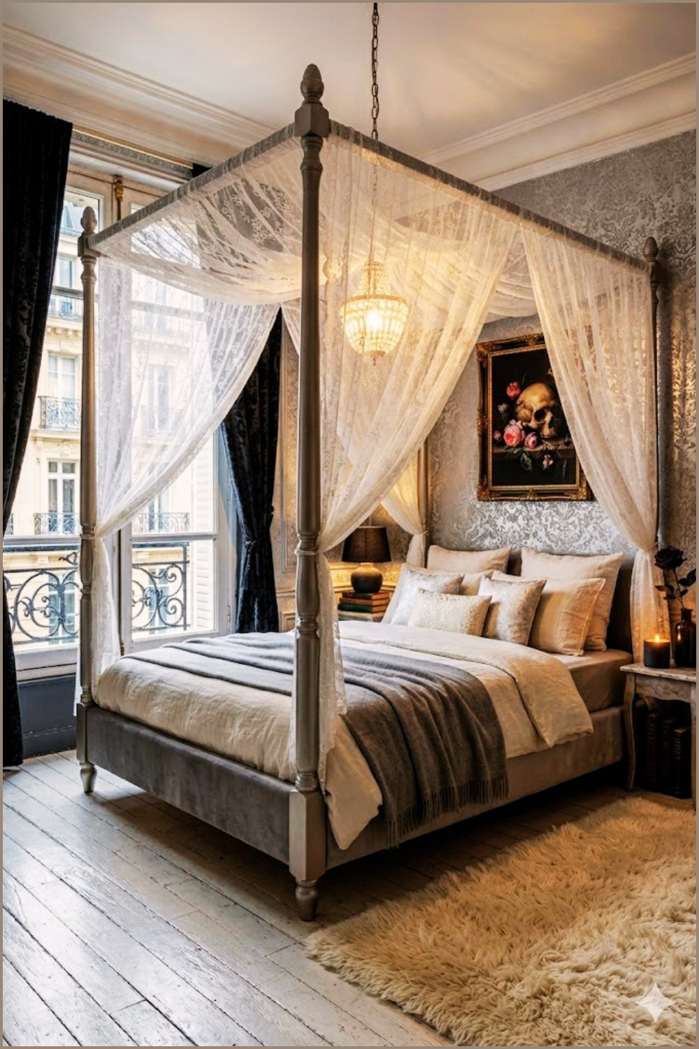 Elegant Canopy Lace Bedroom