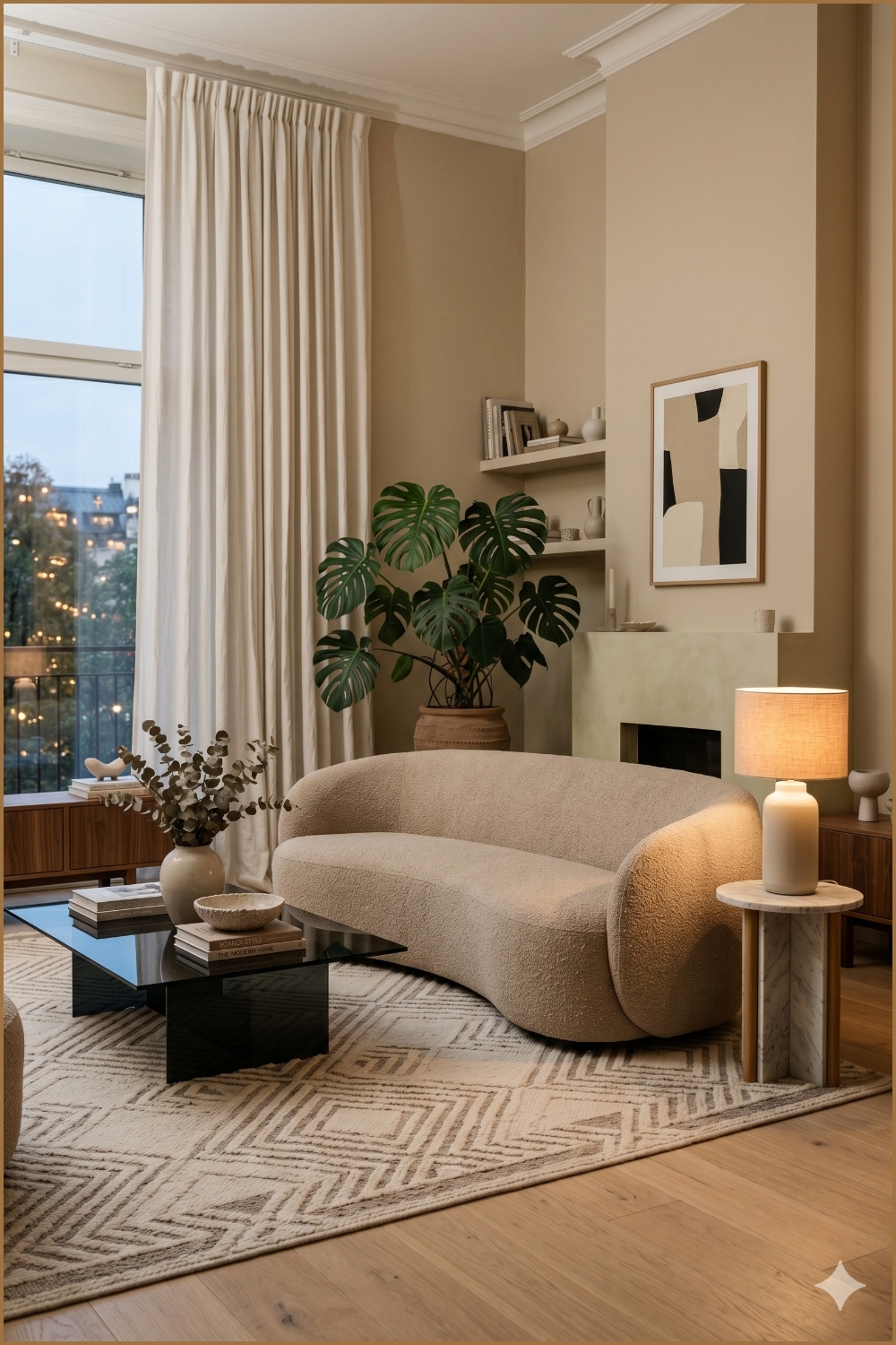 Elegant Neutral Apartment Lounge