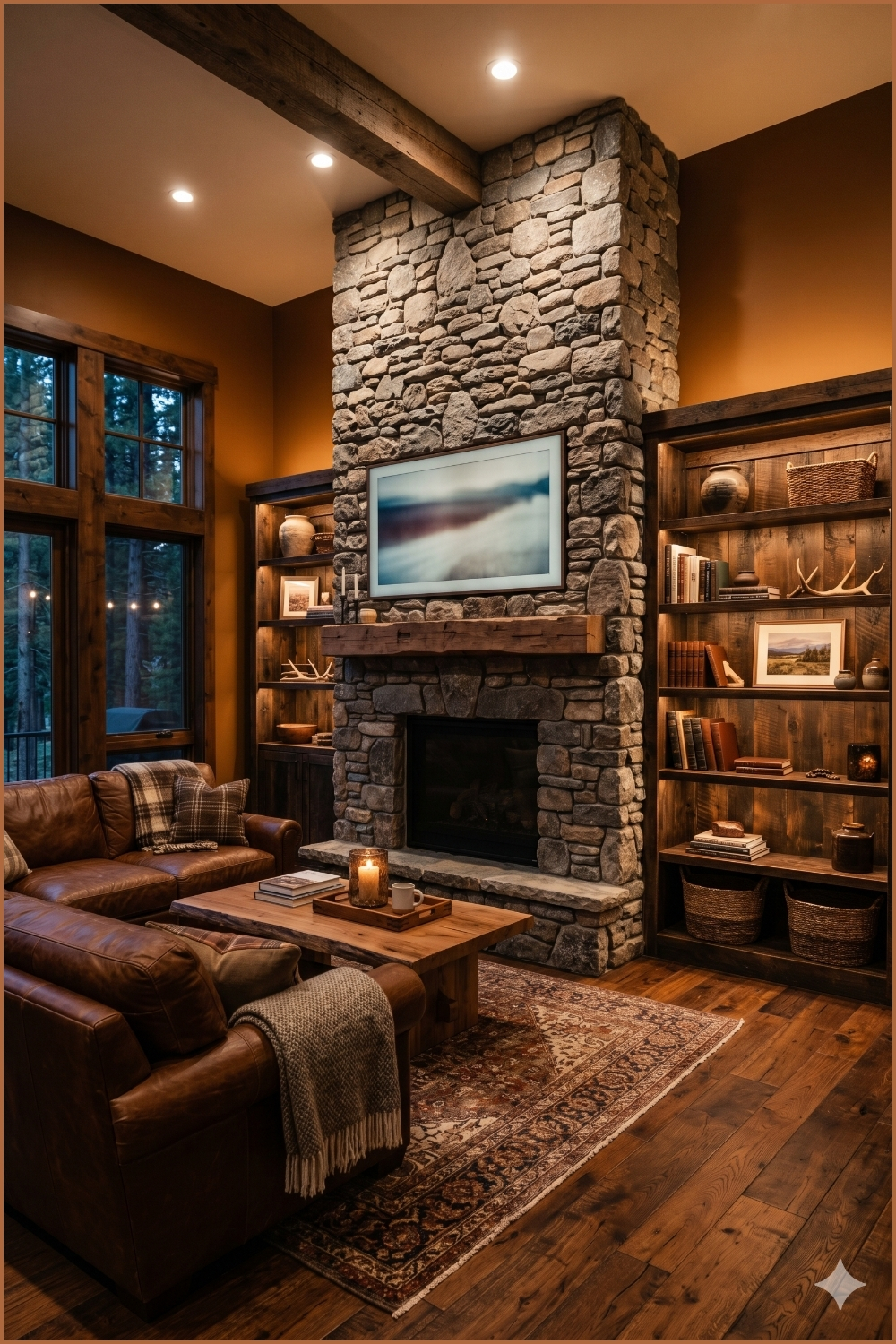 Elegant Rustic Family Room