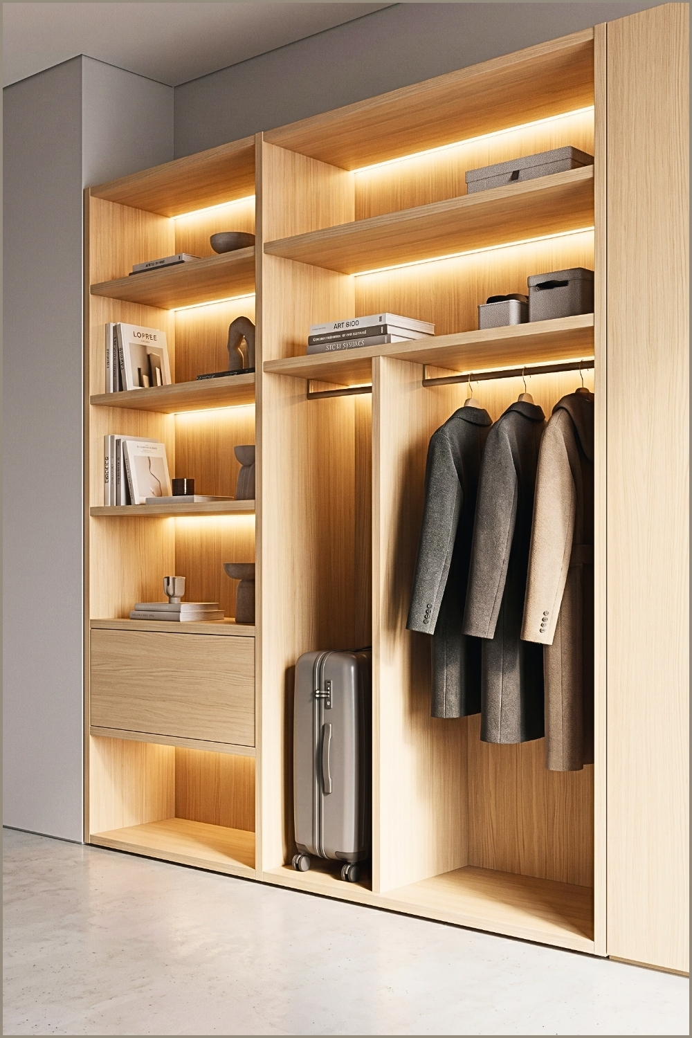 Futuristic LED Glow Closet