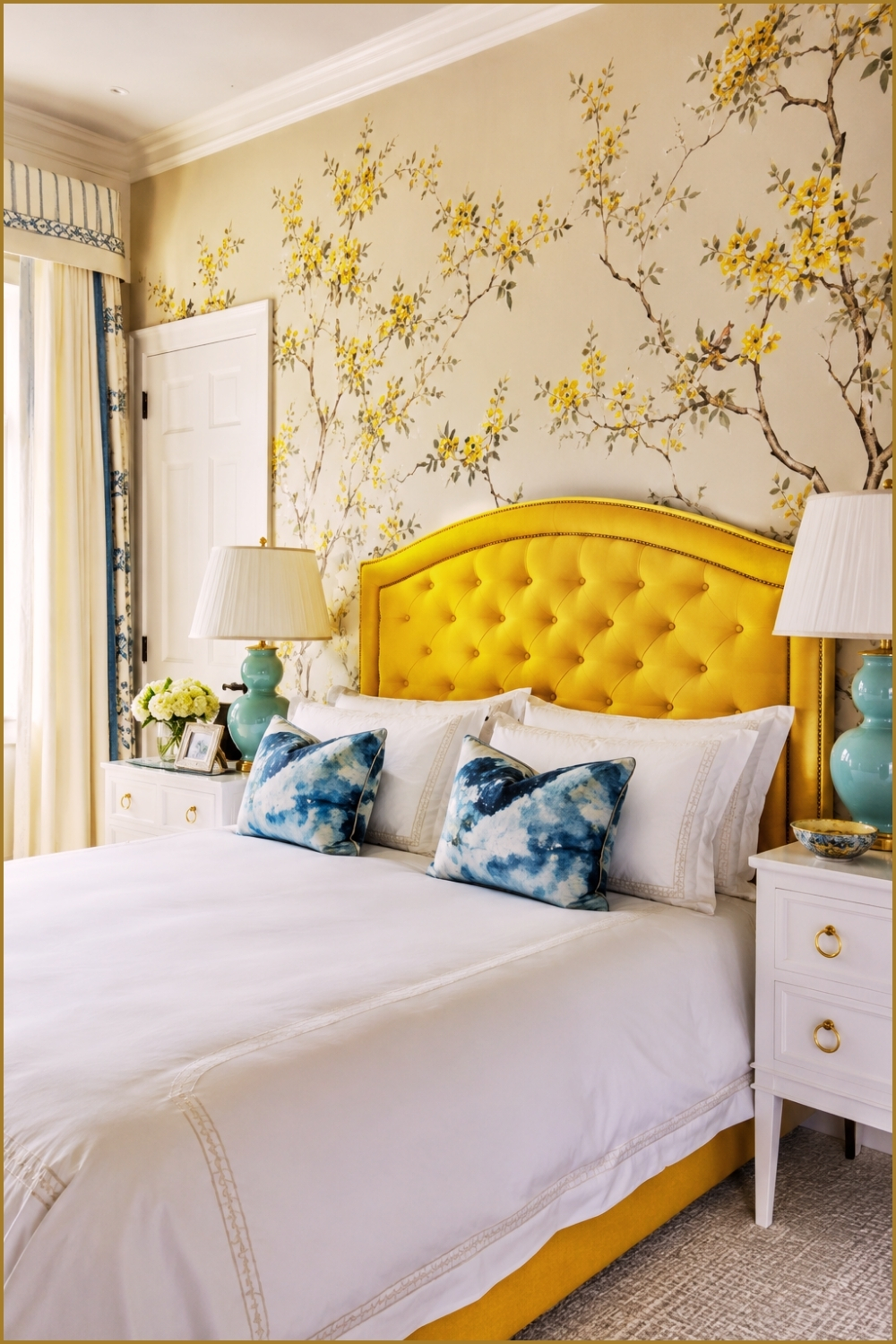 Golden Blossom Chinoiserie Bedroom