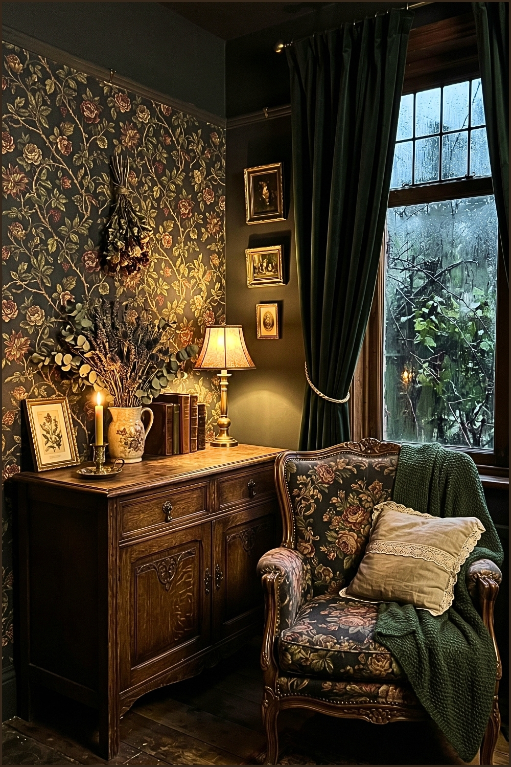 Gothic Floral Reading Corner