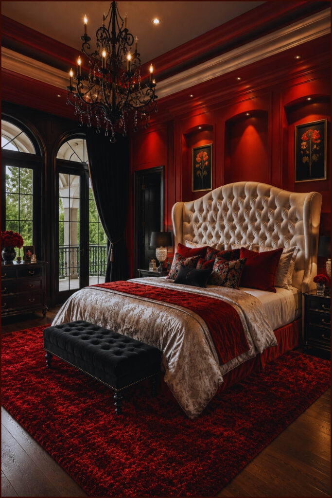 Grand Luxury Scarlet Bedroom