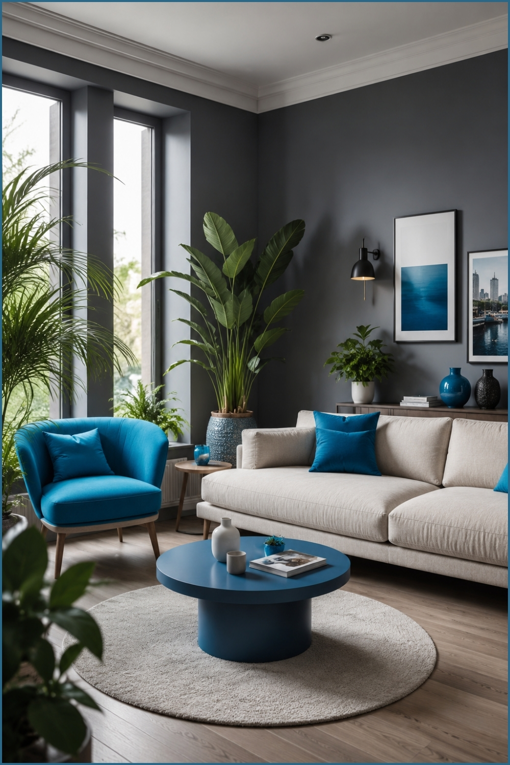 Gray and Blue Plant Paradise