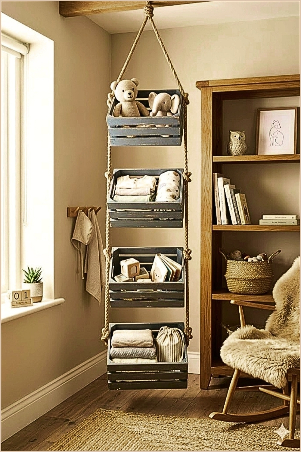Hanging Crate Toy Storage Corner