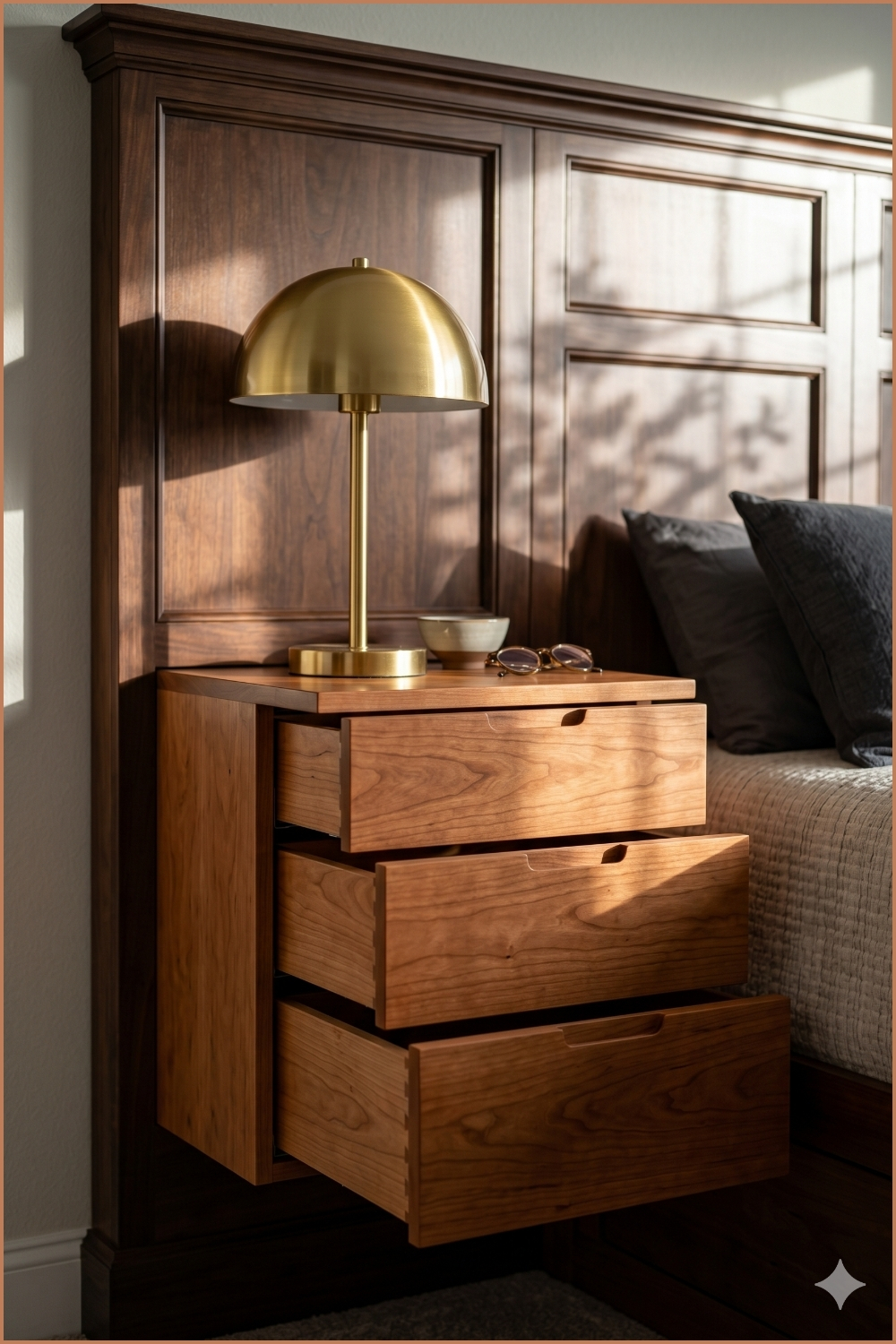 Hidden Pull-Out Nightstand
