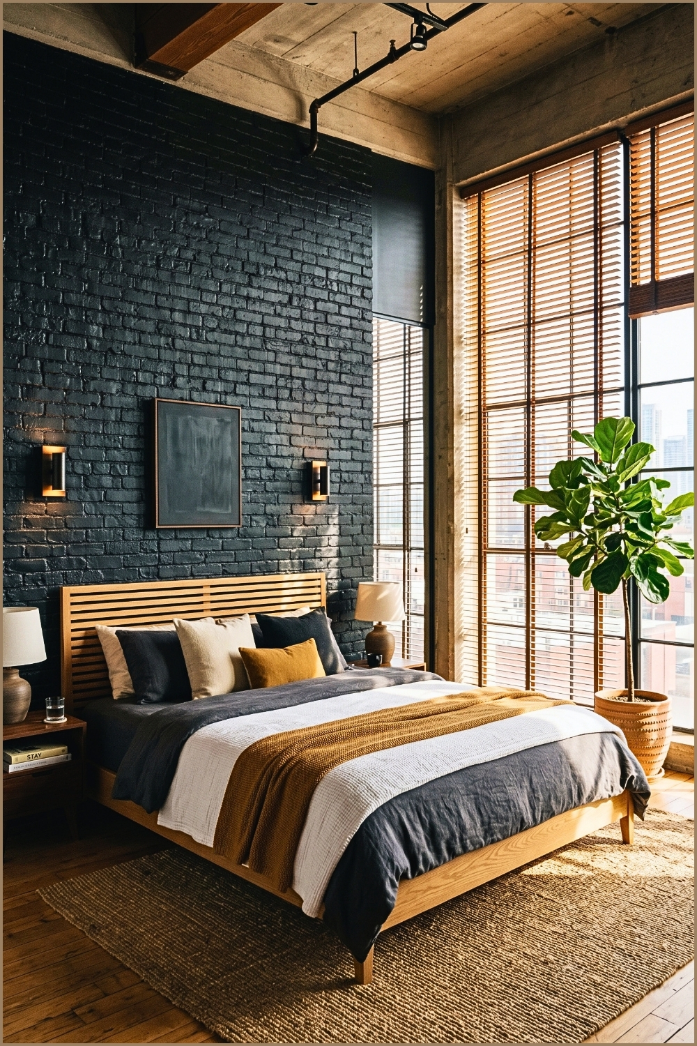 Industrial Black Brick Loft