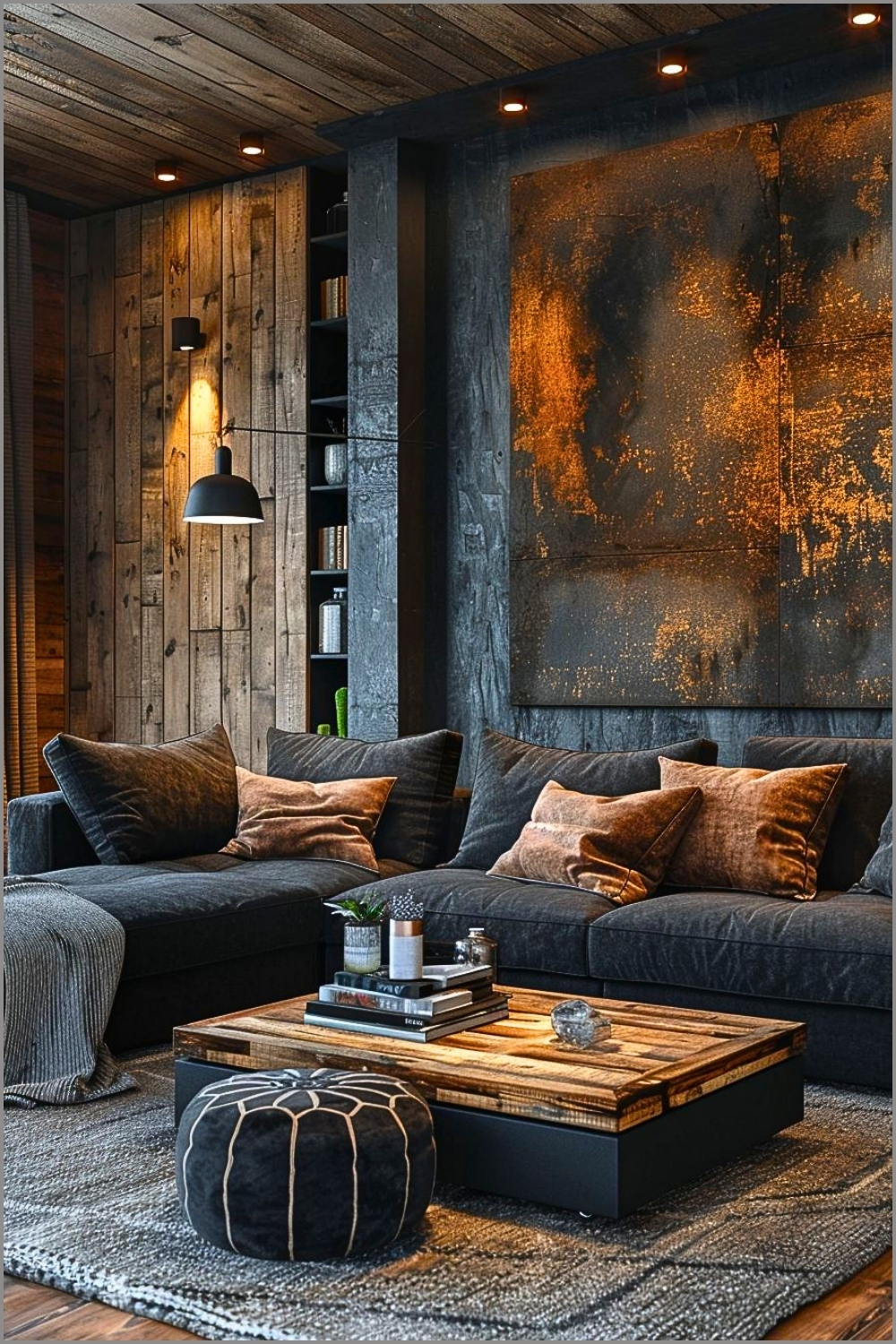 Industrial Luxe Den