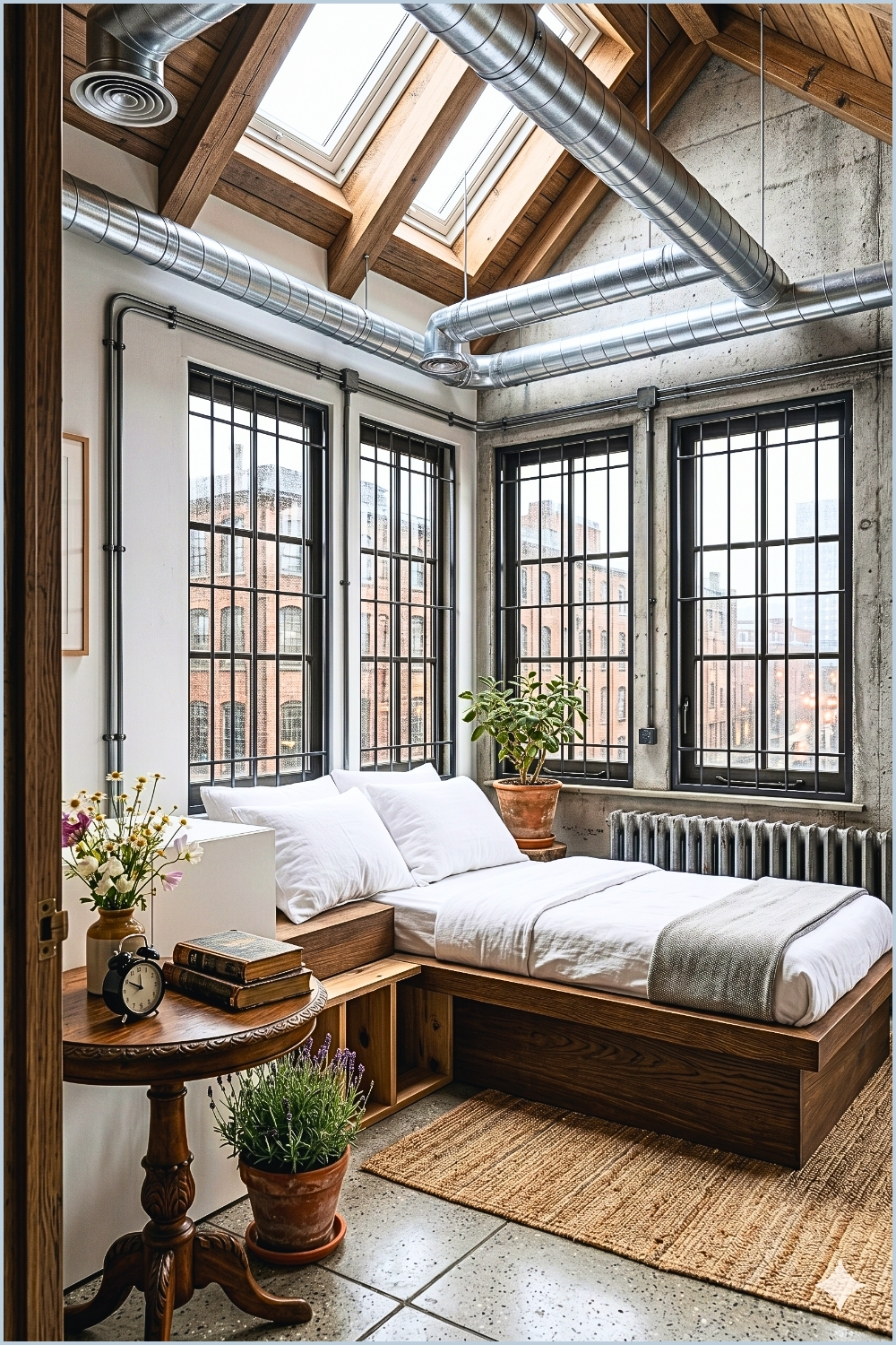 Industrial Style Metal Grilles on Windows