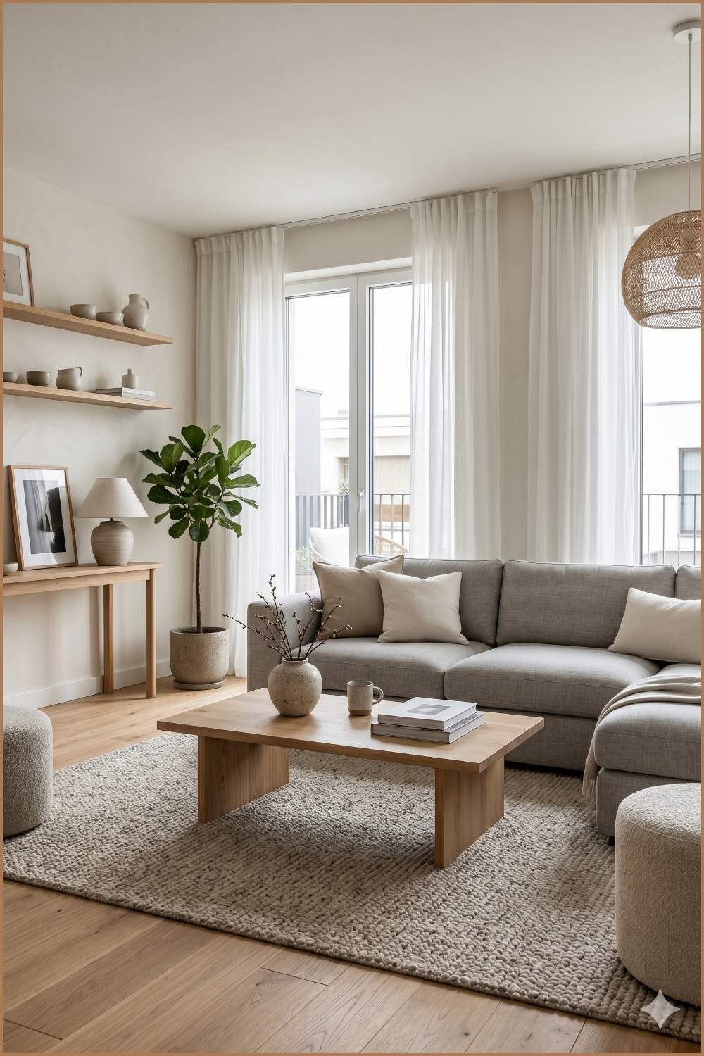 Japandi Inspired Soft Neutral Lounge