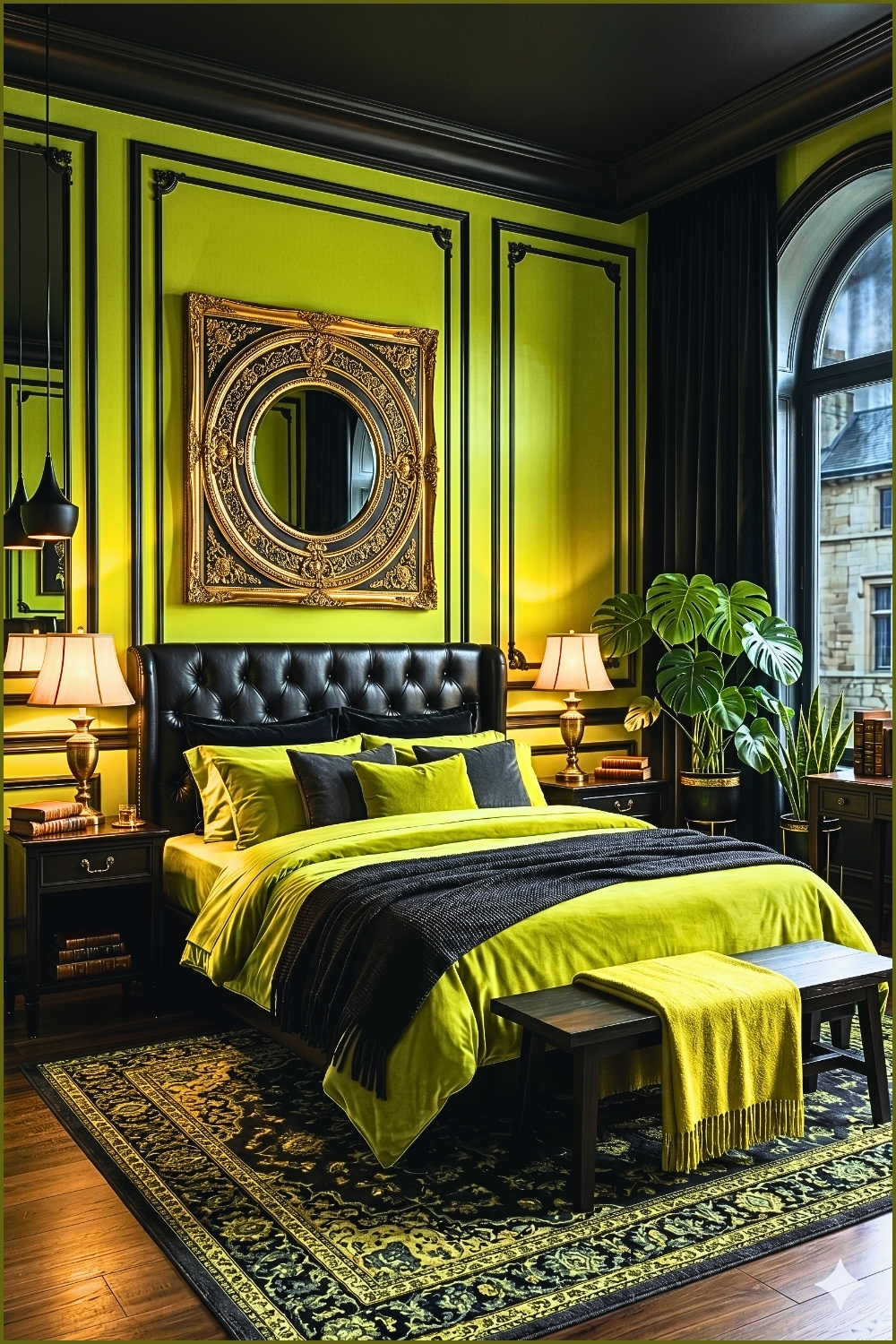 Limeade and Onyx Bedroom (1)