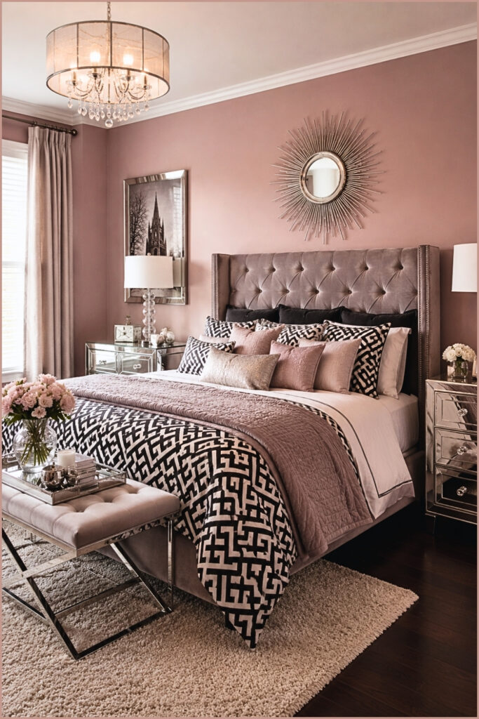 Mauve Glam Bedroom