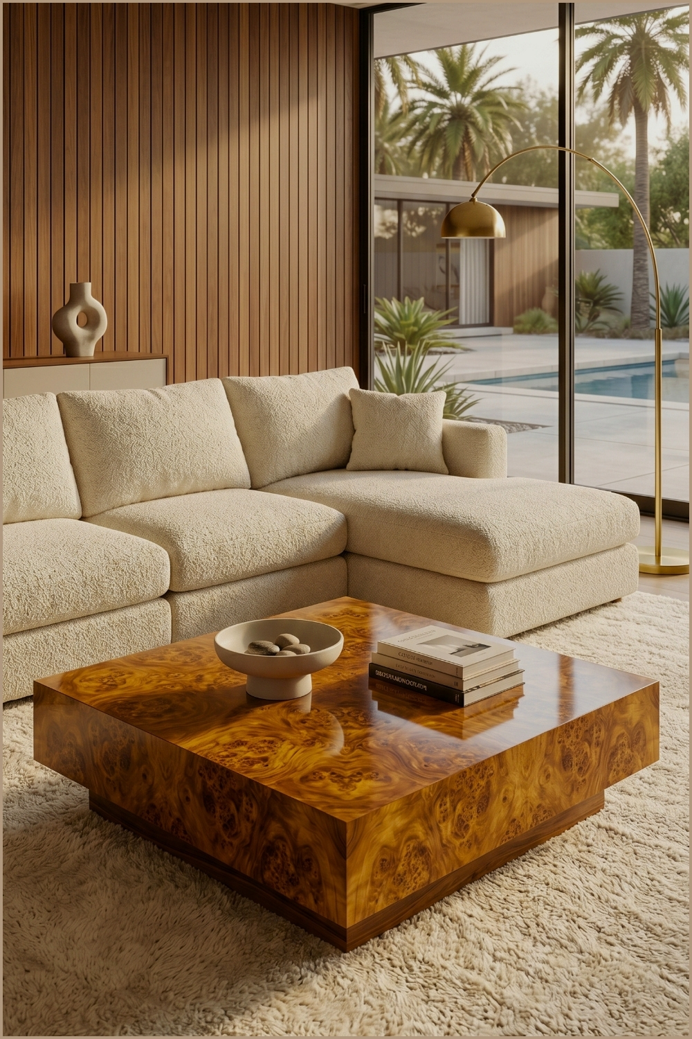 Mid-Century Burl Wood