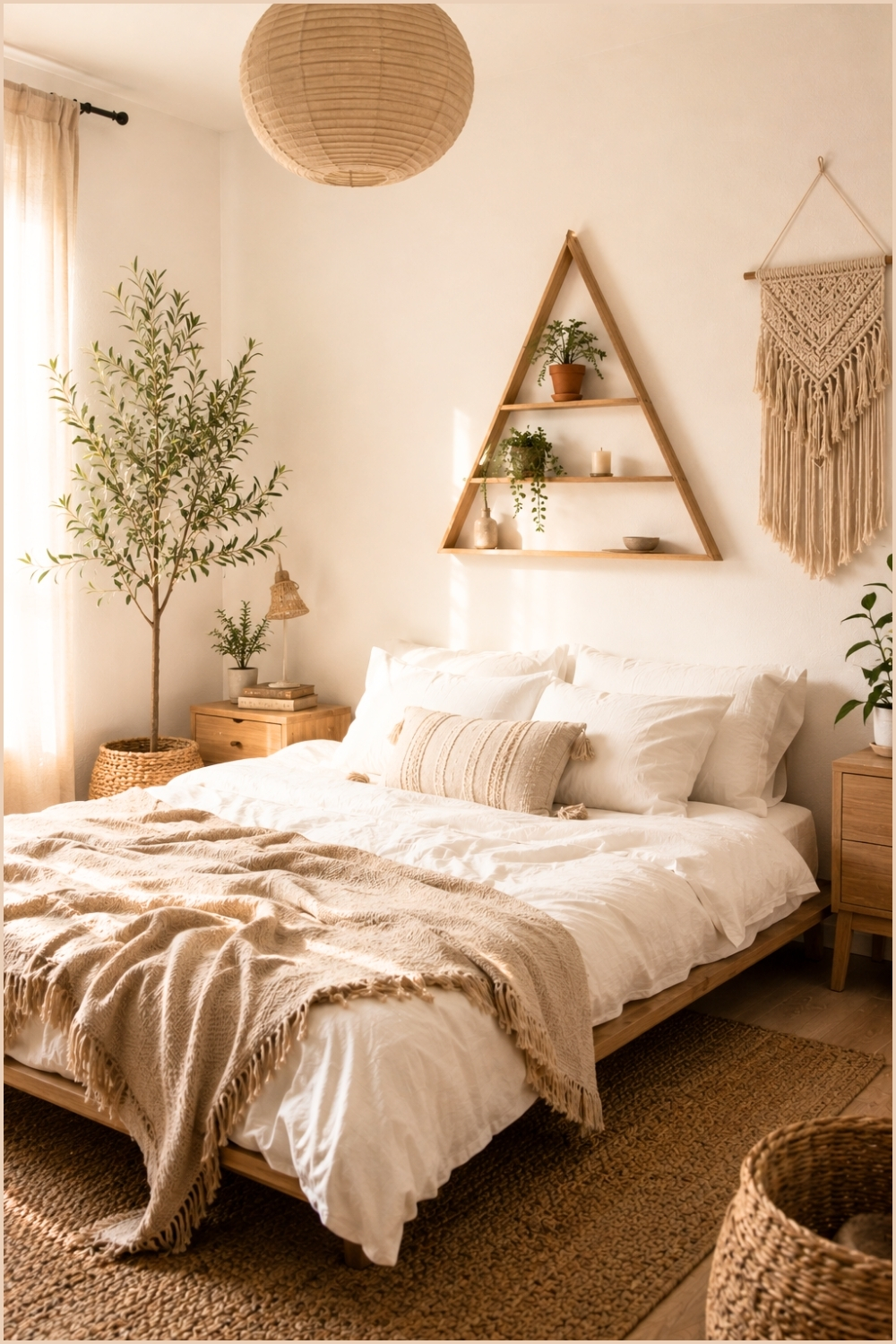 Minimal Scandinavian Boho Bedroom