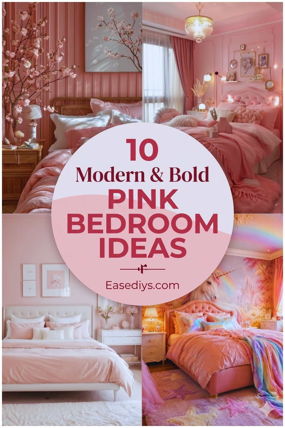 Modern & Bold Pink Bedroom Ideas