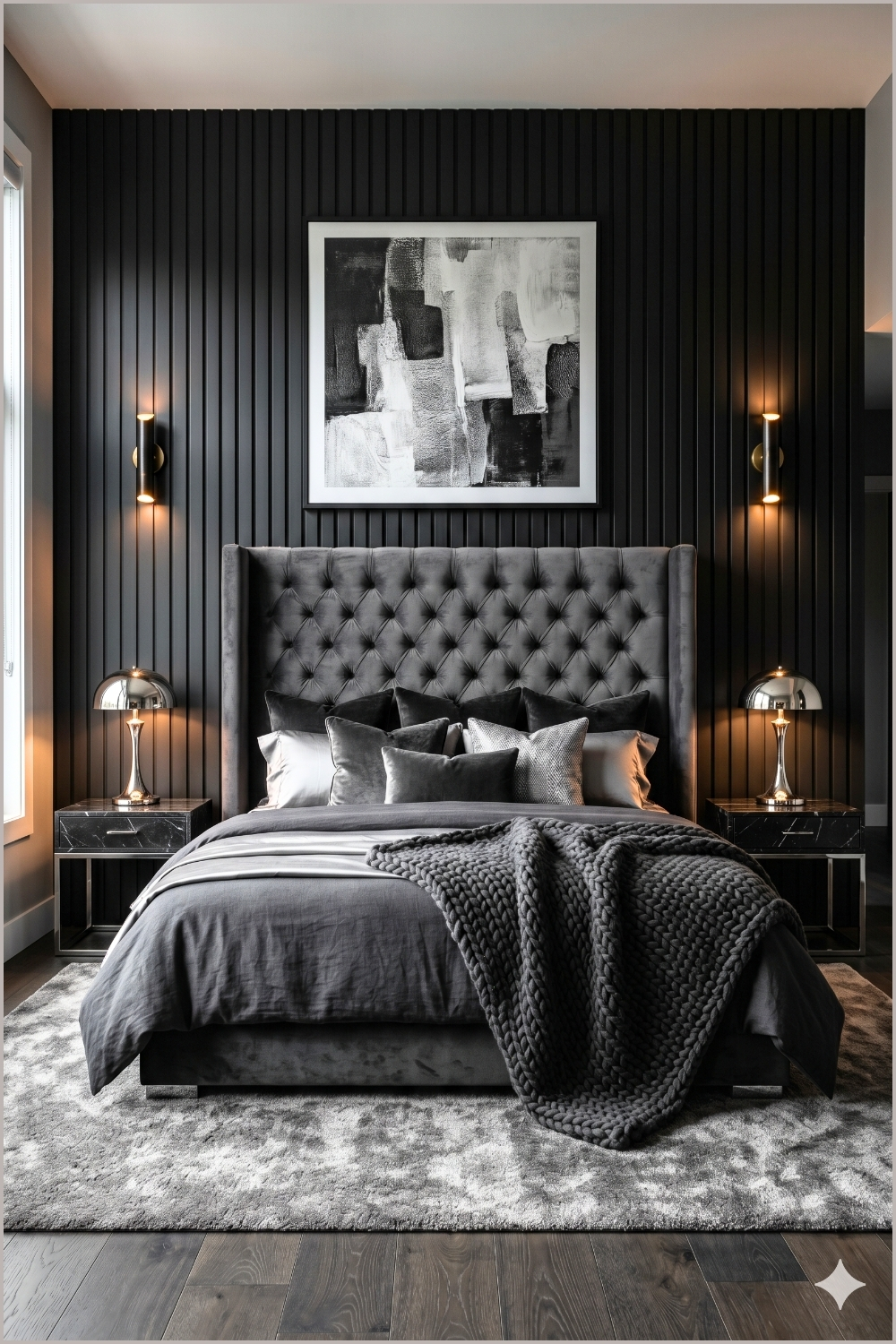 Modern Charcoal Luxury Bedroom