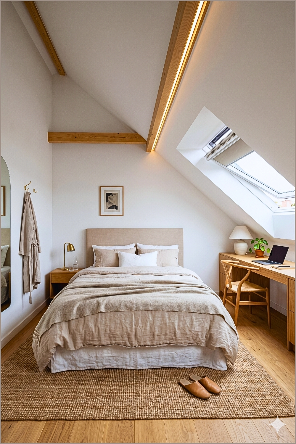 Modern Elegant Attic Bedroom