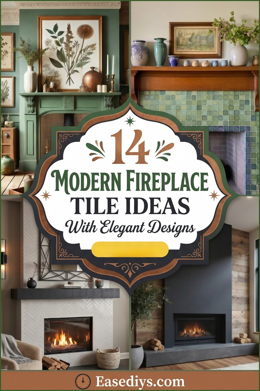 Modern Fireplace Tile Ideas With Elegant Designs