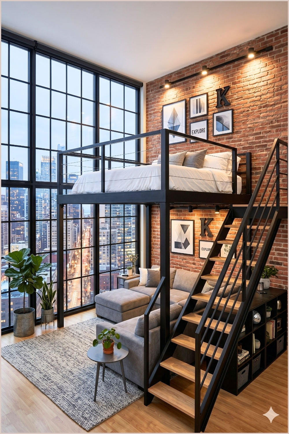Modern Industrial Loft with City Views