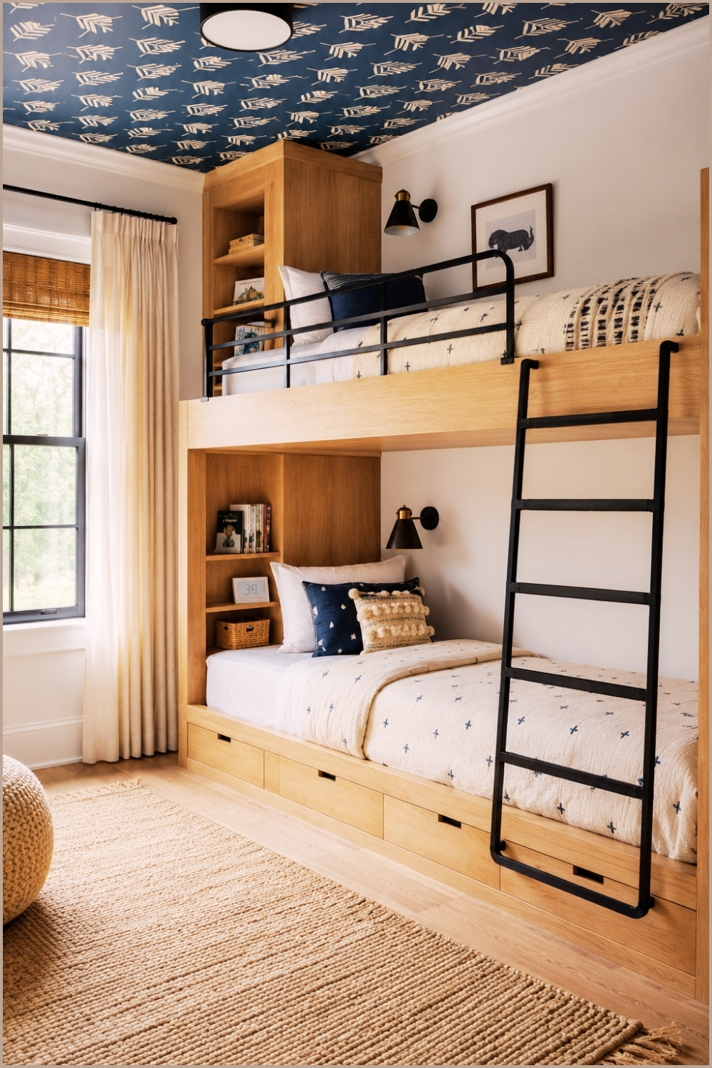 Modern Minimalist Bunk Bedroom